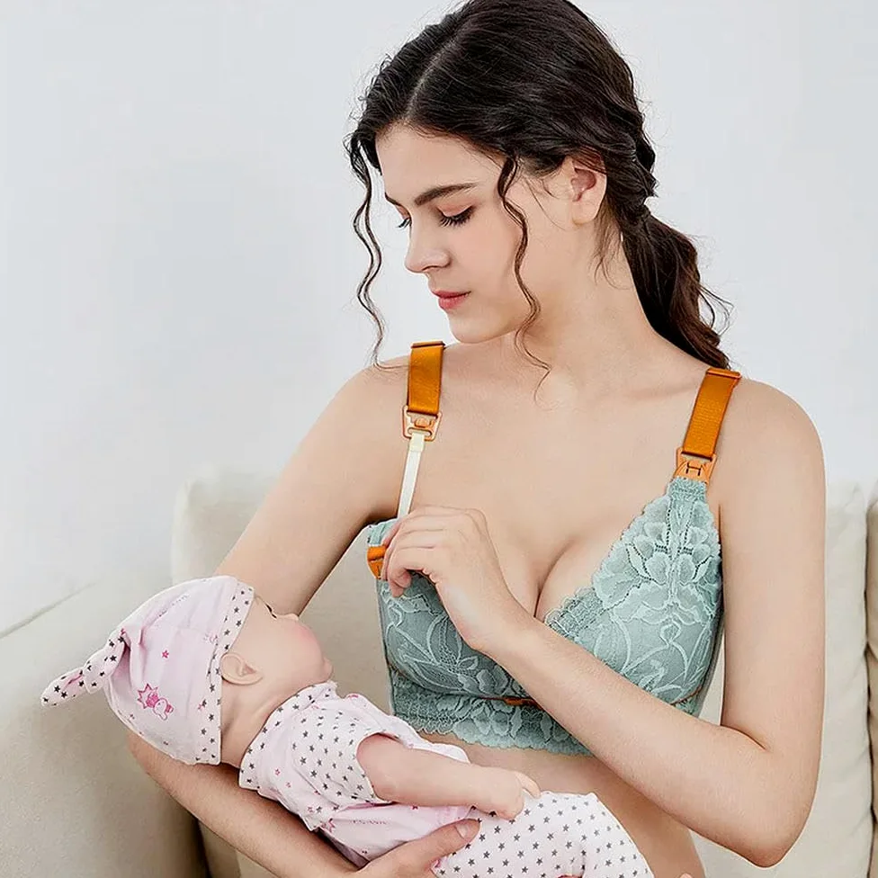 ZBDP - Brasier de lactancia recogido para evitar la flacidez posparto, ropa interior para mujeres embarazadas, brasier de lactancia materna