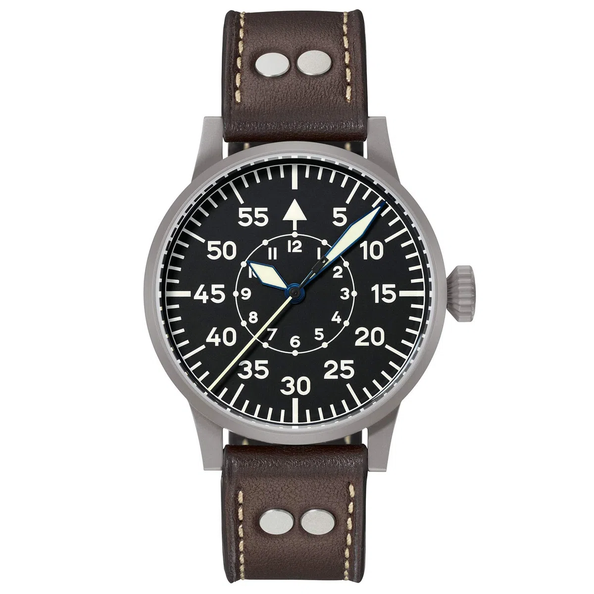 Laco Reloj de Aviador Original Kempten Fabricado en Alemania – 39 mm de diámetro – Reloj de Cuerda Manual – Acabado excepcional – Resistente al Agua