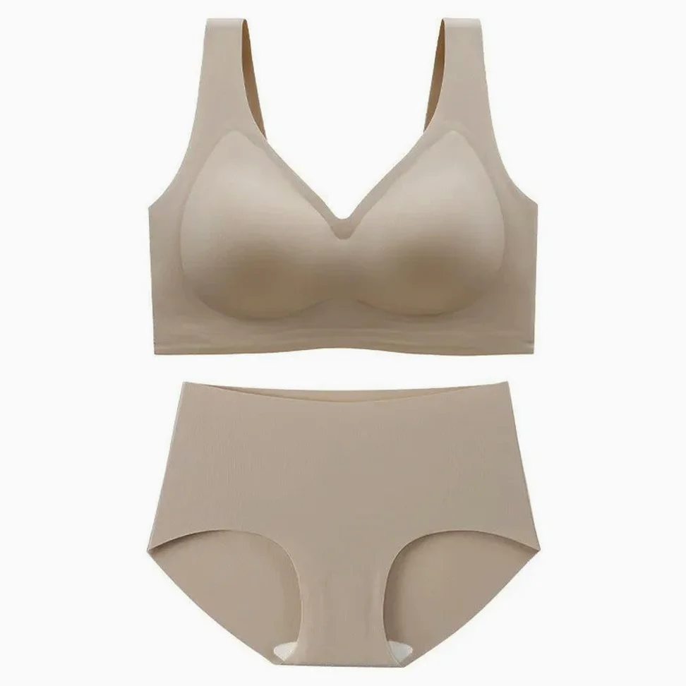 SYJYM M-5XL Conjuntos de Sujetadores de Talla Grande para Mujer Bragas regordetas para niñas Sujetadores de Gran tamaño sin Aros y antiflacidez para Mujeres con Pecho Grande