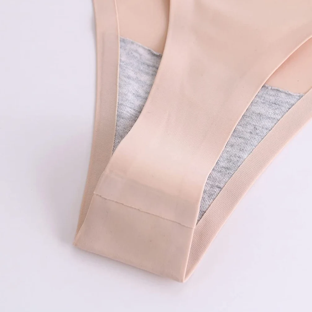 keusyoi Tangas de satén de seda para mujer, ropa interior sin costuras, sexy, tangas