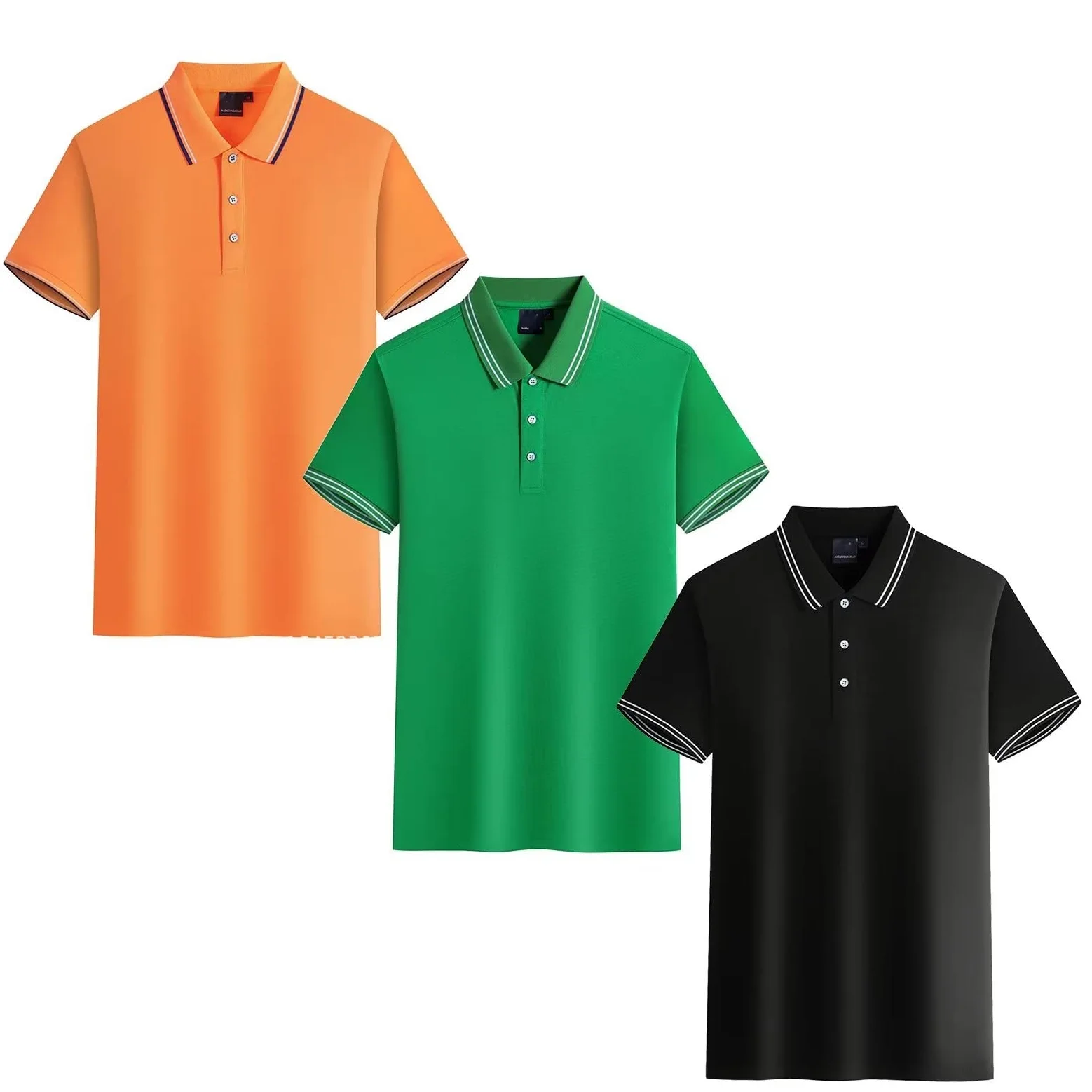 Camiseta para Hombre Mujer Polo de Golf de Manga Corta de Verano Transpirable Polo Tenis Paquete 3