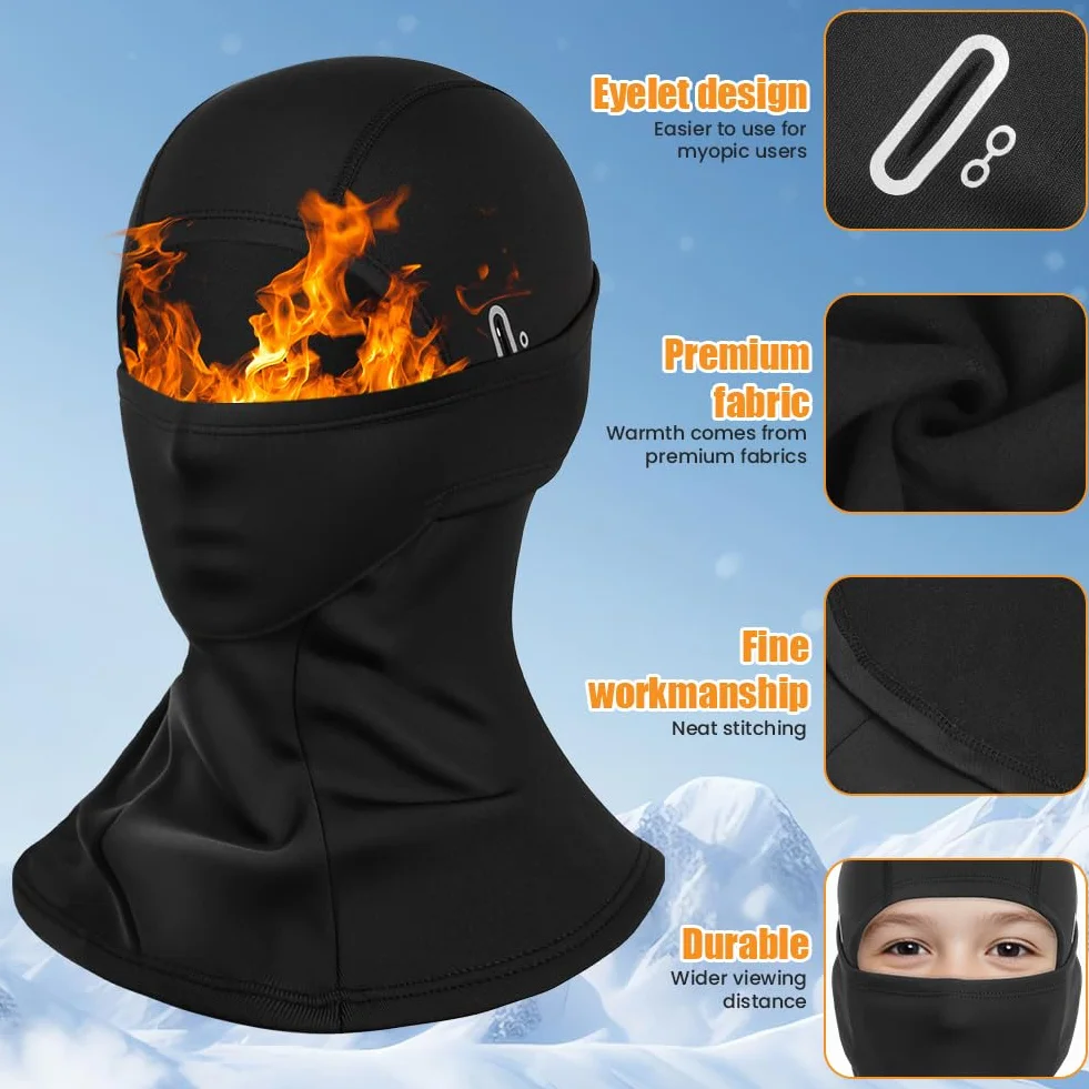 Pasamontañas Térmico para Niños, Balaclava Multifuncional para Esquí y Ciclismo