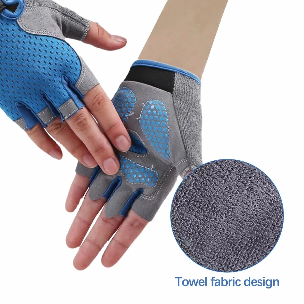 Guantes Bici Niño, Guantes Ciclismo Medio Dedo para Niños de 9 a 13 Años, Antideslizantes, Porosità, Adecuado para Ciclismo, Escalada, Patinaje sobre Hielo(Gris)