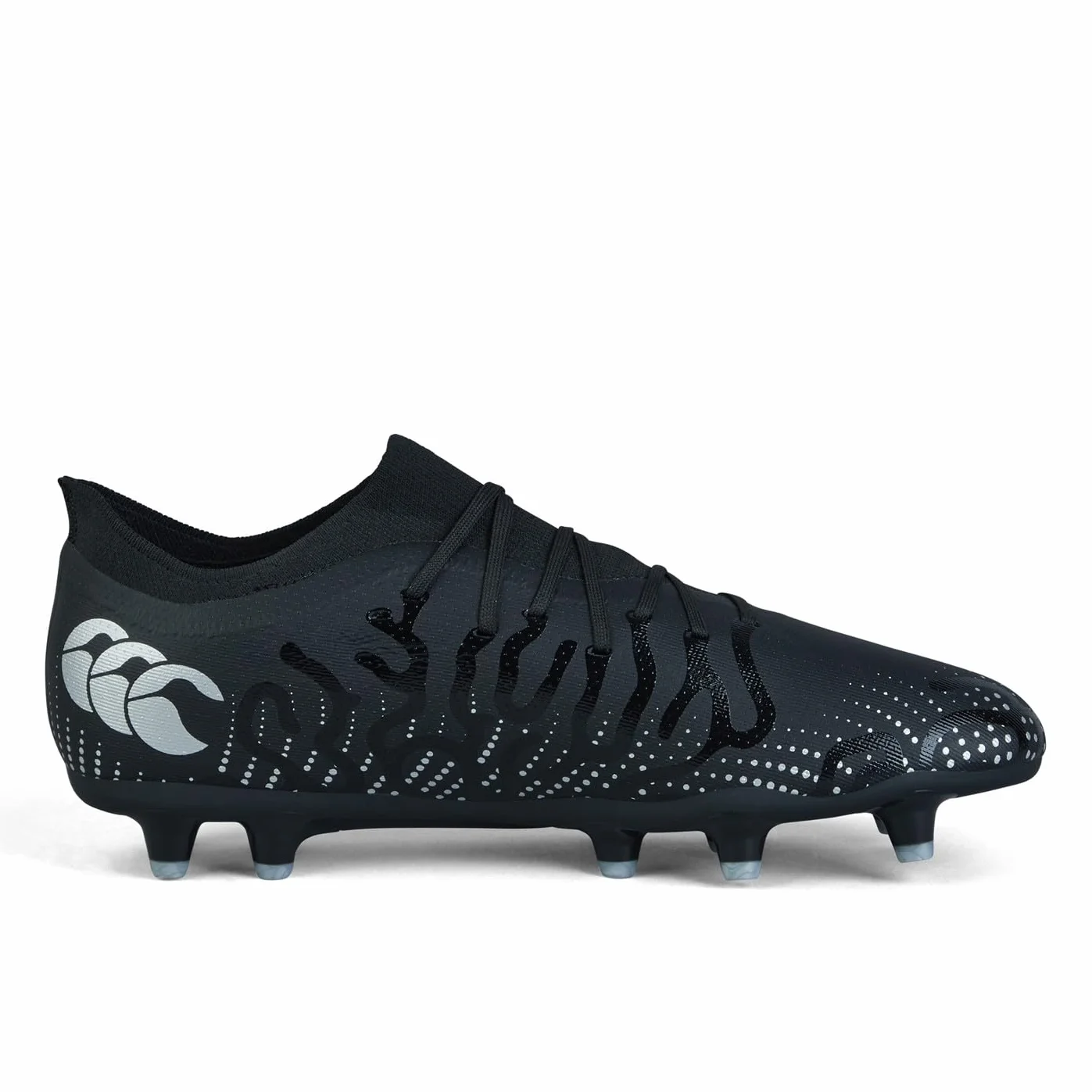 Canterbury Speed Infinite Pro Firm Ground Rugby Boots Negro/Metálico Plateado 40.5 EU