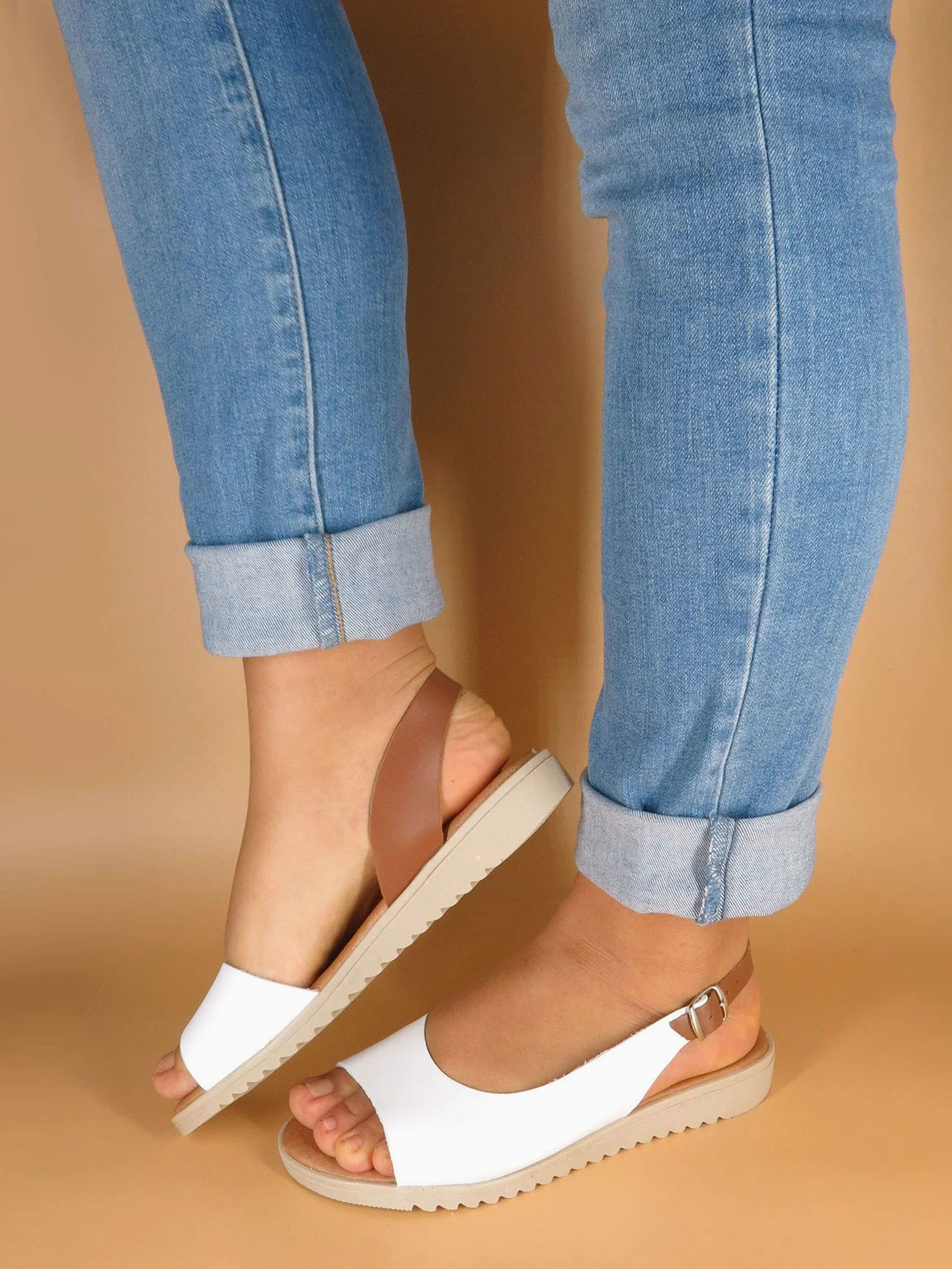 Made In Spain - Sandalias de mujer de piel con tacón de cuña y plantilla de piel auténtica, acolchado de gel, 1115 fabricado en España