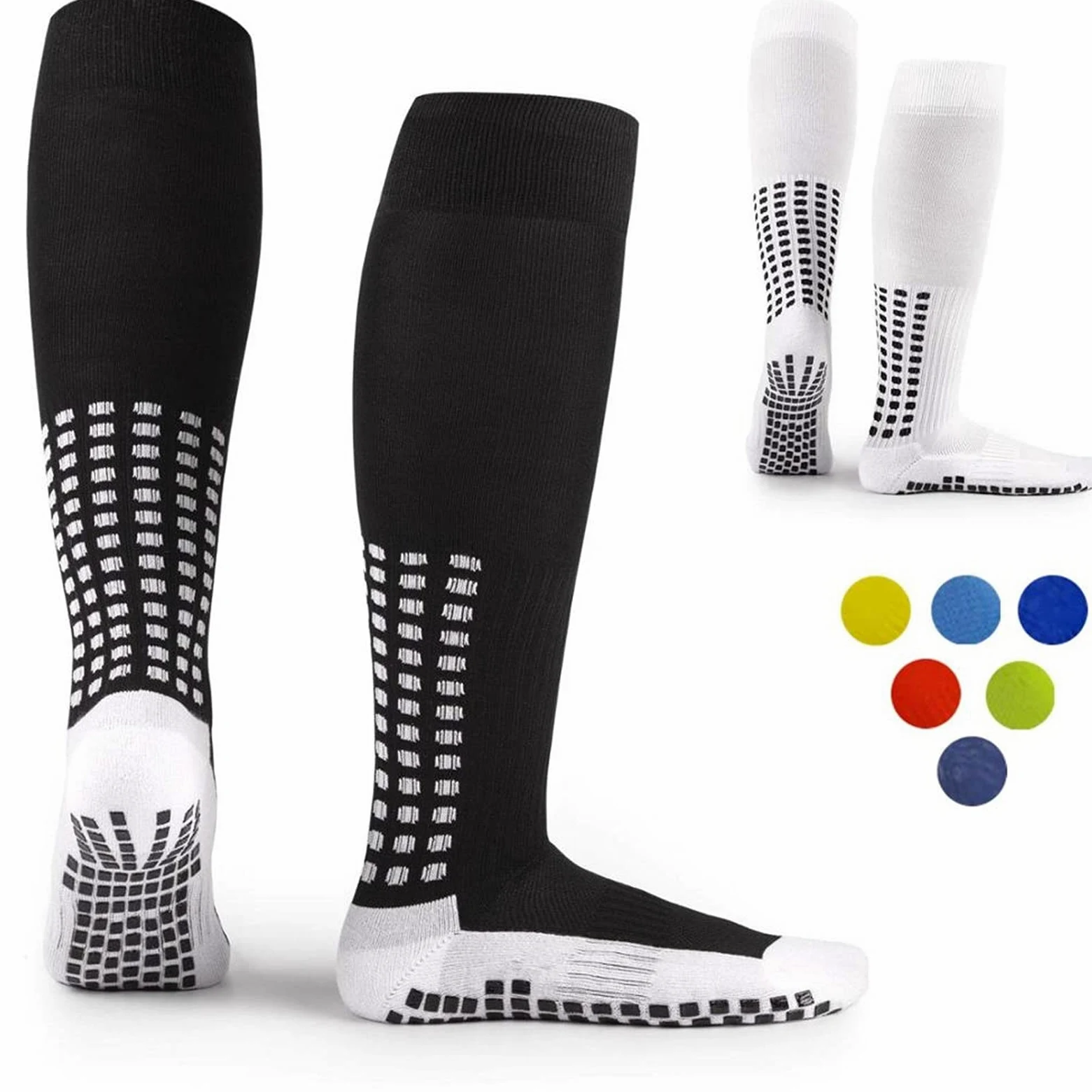 Calcetines Antideslizantes de la Rodilla de fútbol, ​​fútbol Antideslizante/Baloncesto/de Hockey Deportes de Deportes Calcetines de Grano Espesado Toalla Inferior cortando Calcetines de Correr