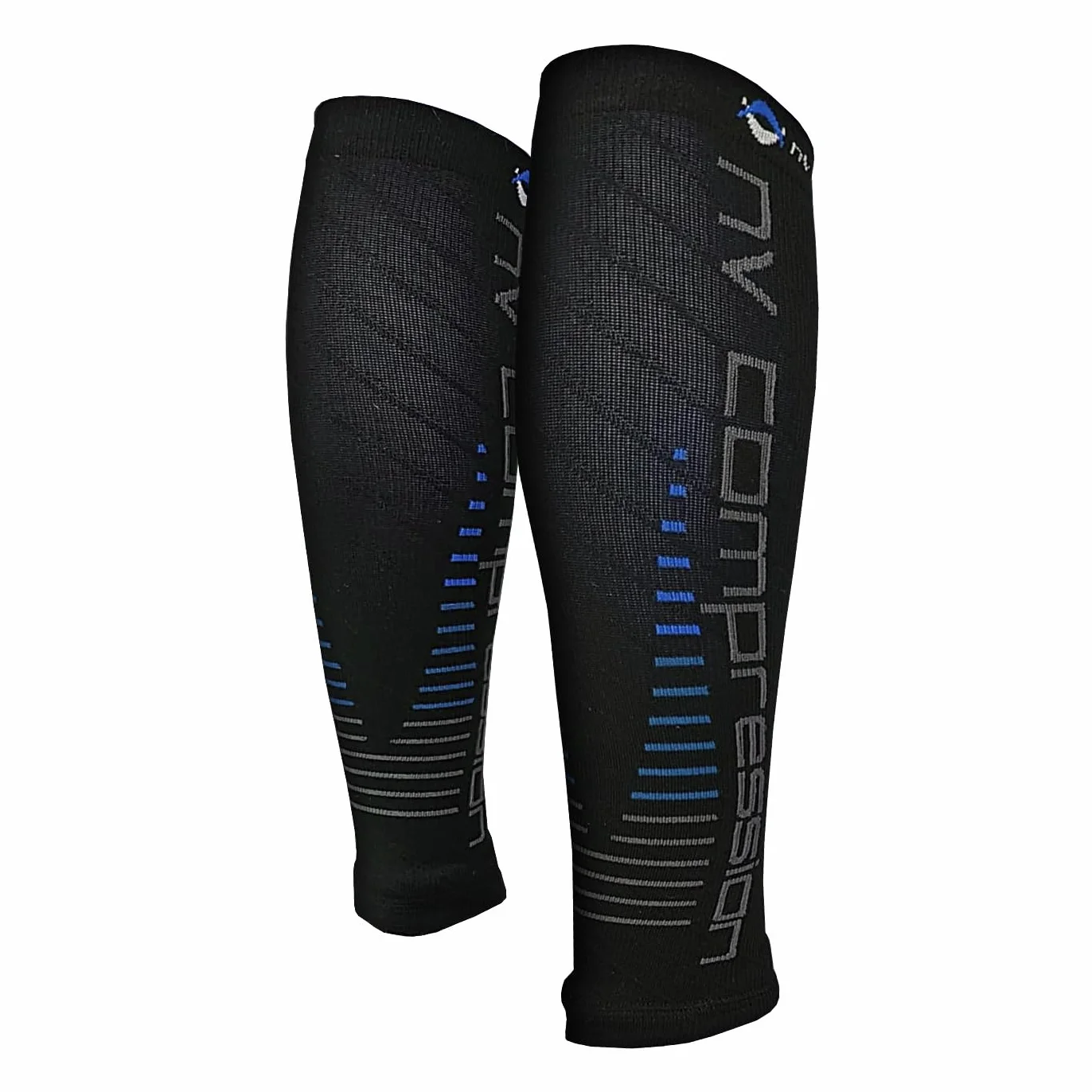 Race and Recover Calentadores de pantorrilla de compresión Negros - Compression Calf Sleeves - BK