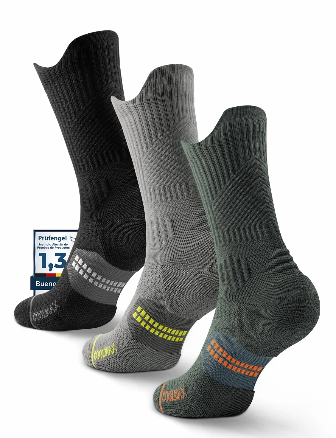 Juclise Calcetines de Compresión Running Acolchados Senderismo Entrenamiento Deportivo
