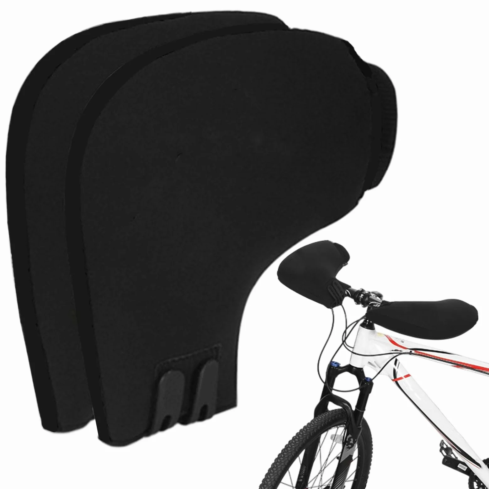 Manoplas de manillar de ciclismo, guantes de manillar de ciclismo, guantes de cubierta para manillar de bicicleta, resistentes al viento, reflectantes, para clima frío, ciclo térmico para una