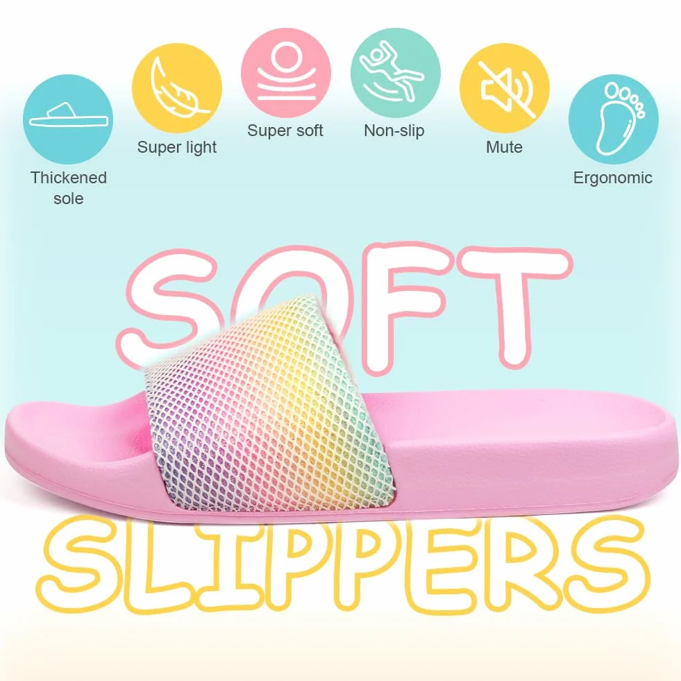 AOOWU Chanclas Niña, Zapatos de Ducha Niña, Playa Piscina Verano Zapatos, Baño Sandalias para Piscina, Ligero Antideslizante Sandalias para Playa y Baño, Sandalias Ni Niña para Tamaño 30-31