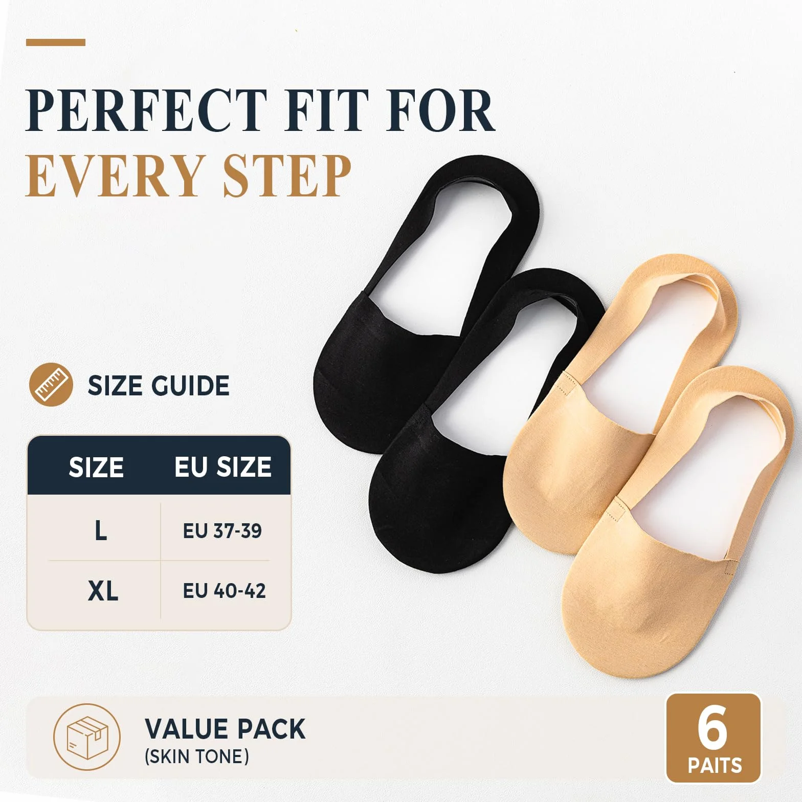 Caudblor 6 Pares Calcetines Invisibles Hombre Mujer Pack de Algodón Peinado con Puntera Reforzada Calcetines Cortos Antideslizantes para Zapatillas Mocasines 37-39 40-42