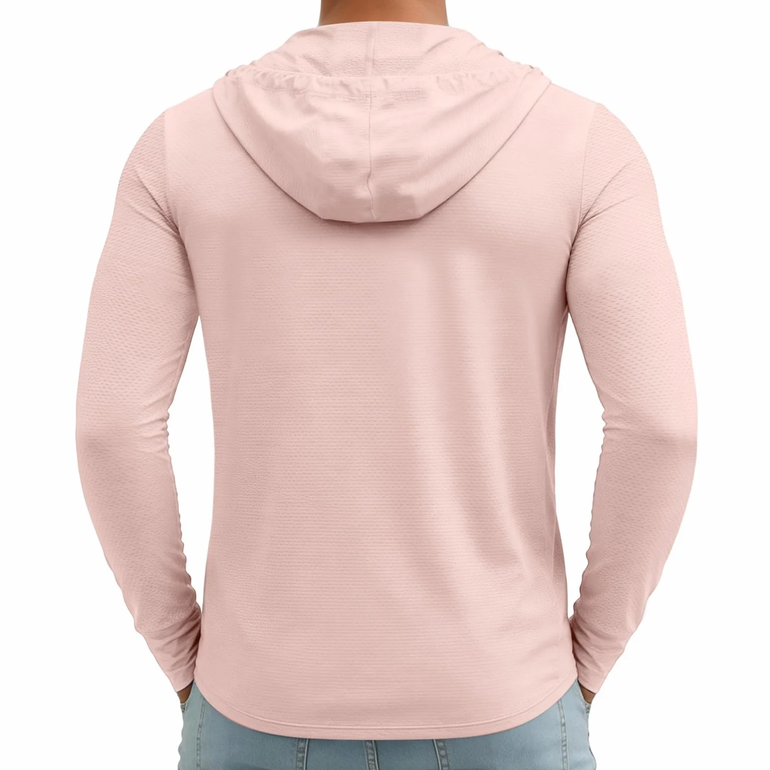 MOKBAY Camiseta Proteccion Solar Hombre UPF 50 Rashguard con Capucha Manga Larga Verano Trekking Deporte Pesca Surf Running Camisetas