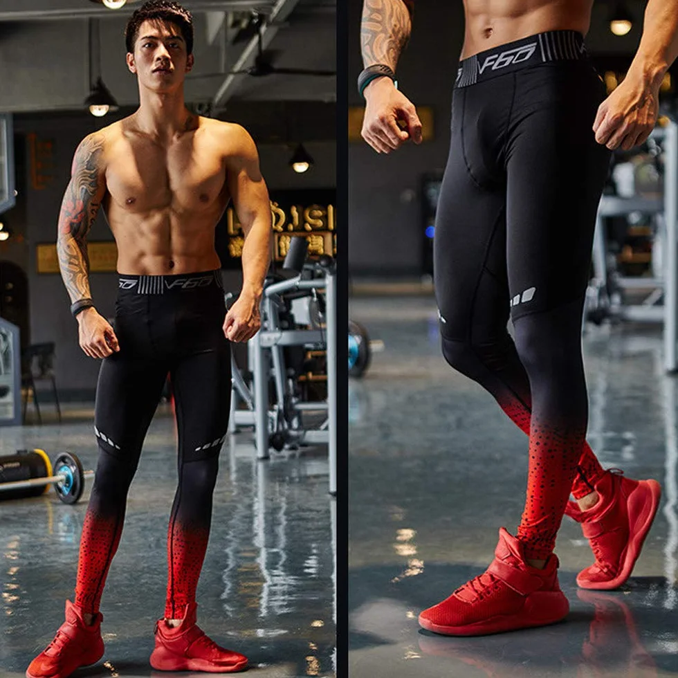 Muscle Alive Leggins Compresión Hombres Gimnasio Culturismo Pantalones Capa Base Fresco y seco