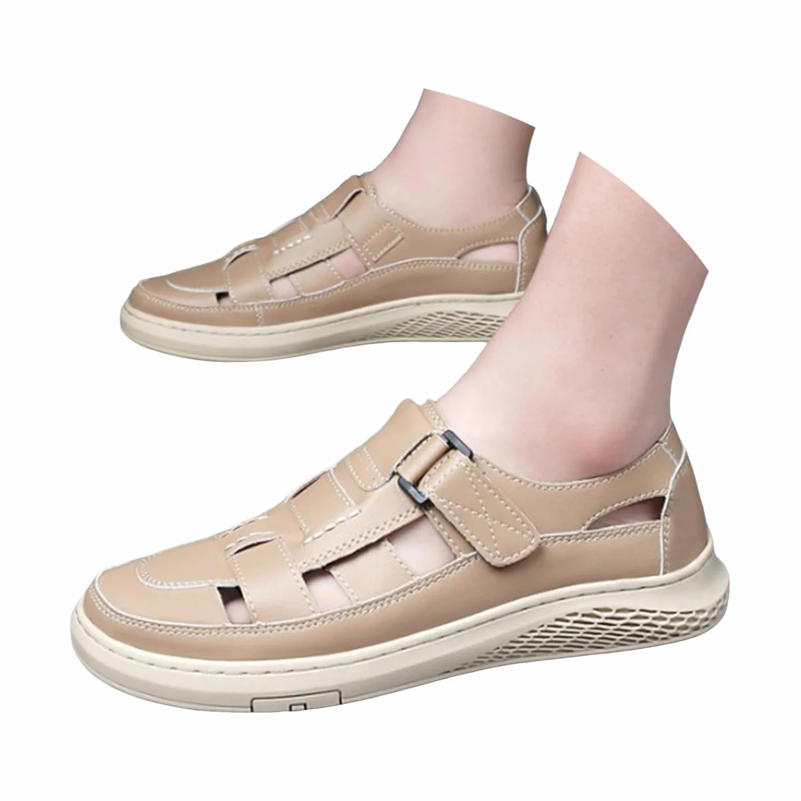 Zapatos planos ortopédicos para hombre, sandalias informales con plataforma, zapatillas de verano, transpirables, informales, cómodas, ligeras, sandalias de senderismo, vacaciones, playa, zapatos de