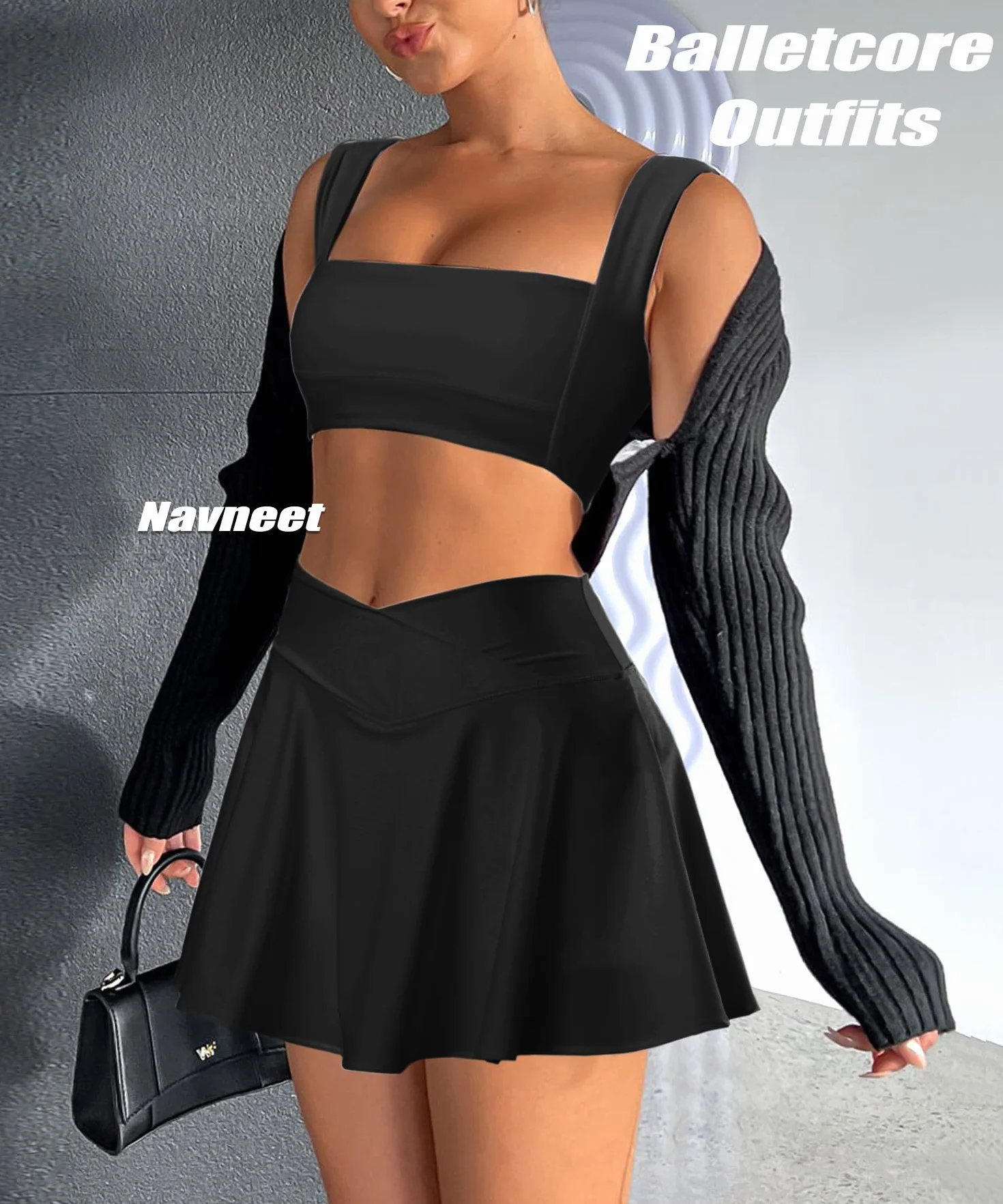 Navneet Falda Deportiva Mujer Cintura Alta Falda Padel con Bosillos Falda de Tenis Elástic Falda Pantalon Ropa Deportiva