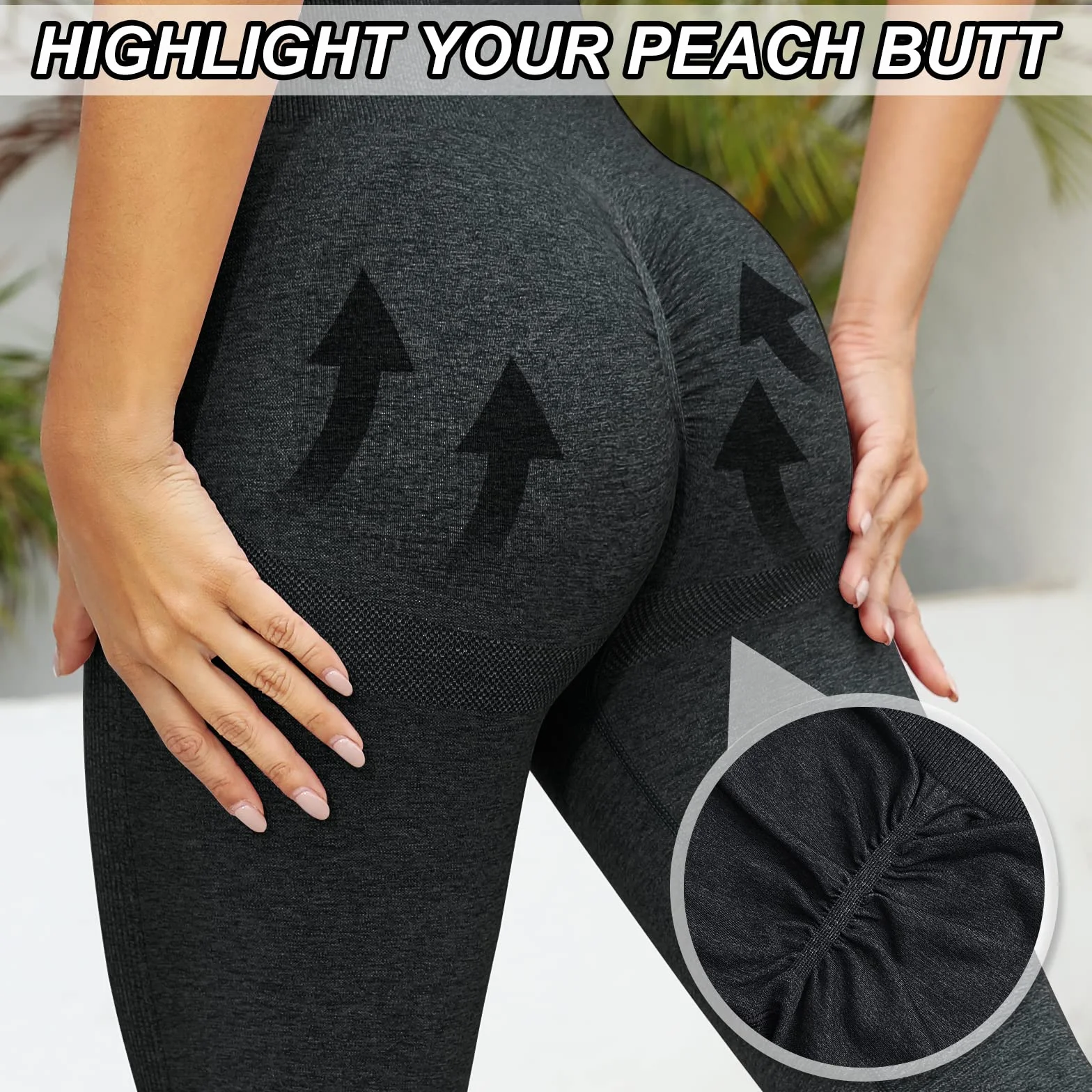 Leggins Mujer Push Up 3/4 Capris Mallas Pantalones Deportivos Anticeluliticos Yoga Leggings de Cintura Alta Elásticos Barriga Control Pantalones Deporte para Fitness Correr