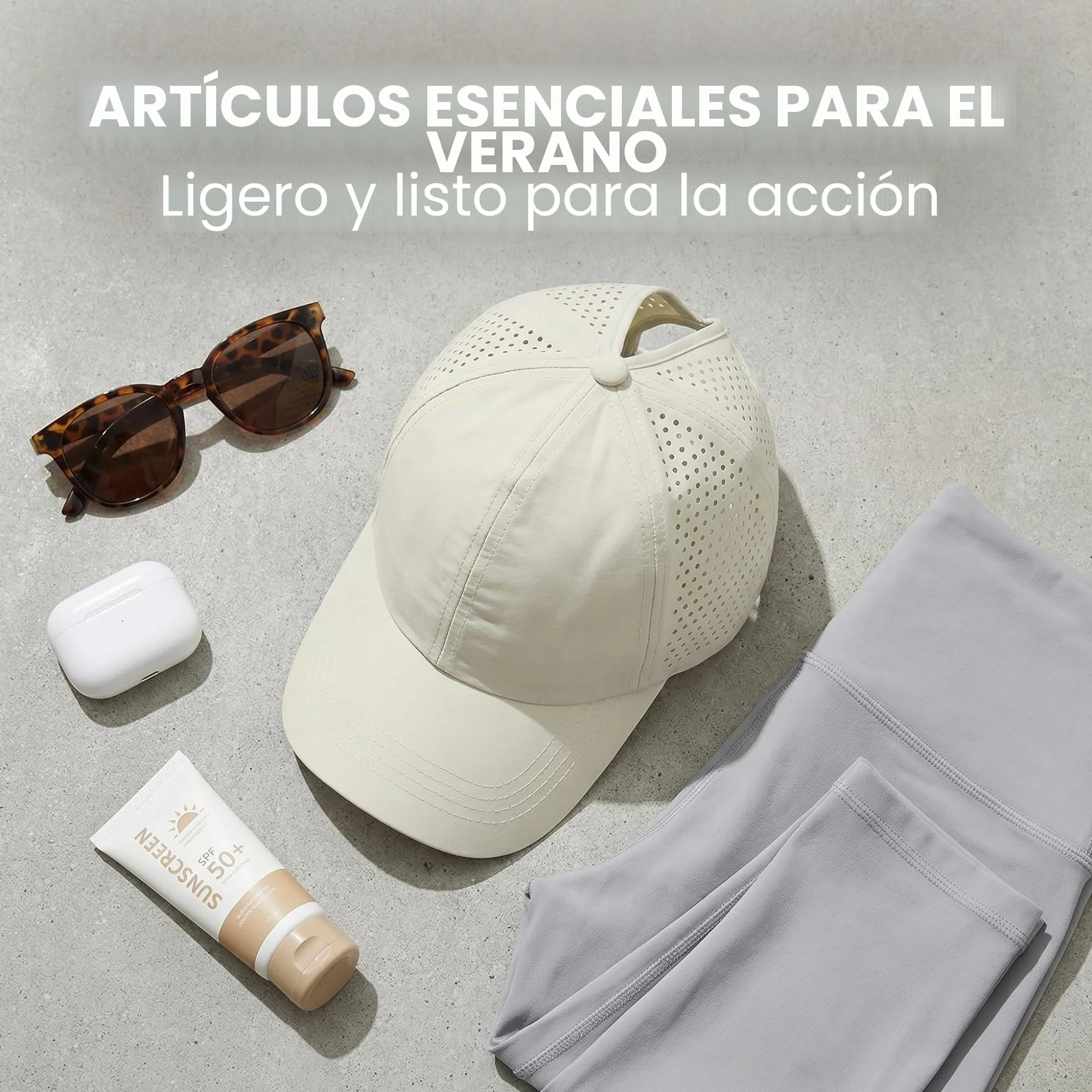 YAMEE Gorra de Béisbol Mujer Verano Malla Transpirable Impermeable Secado Rápido Anti-UV Ajustable Deporte Running Playa