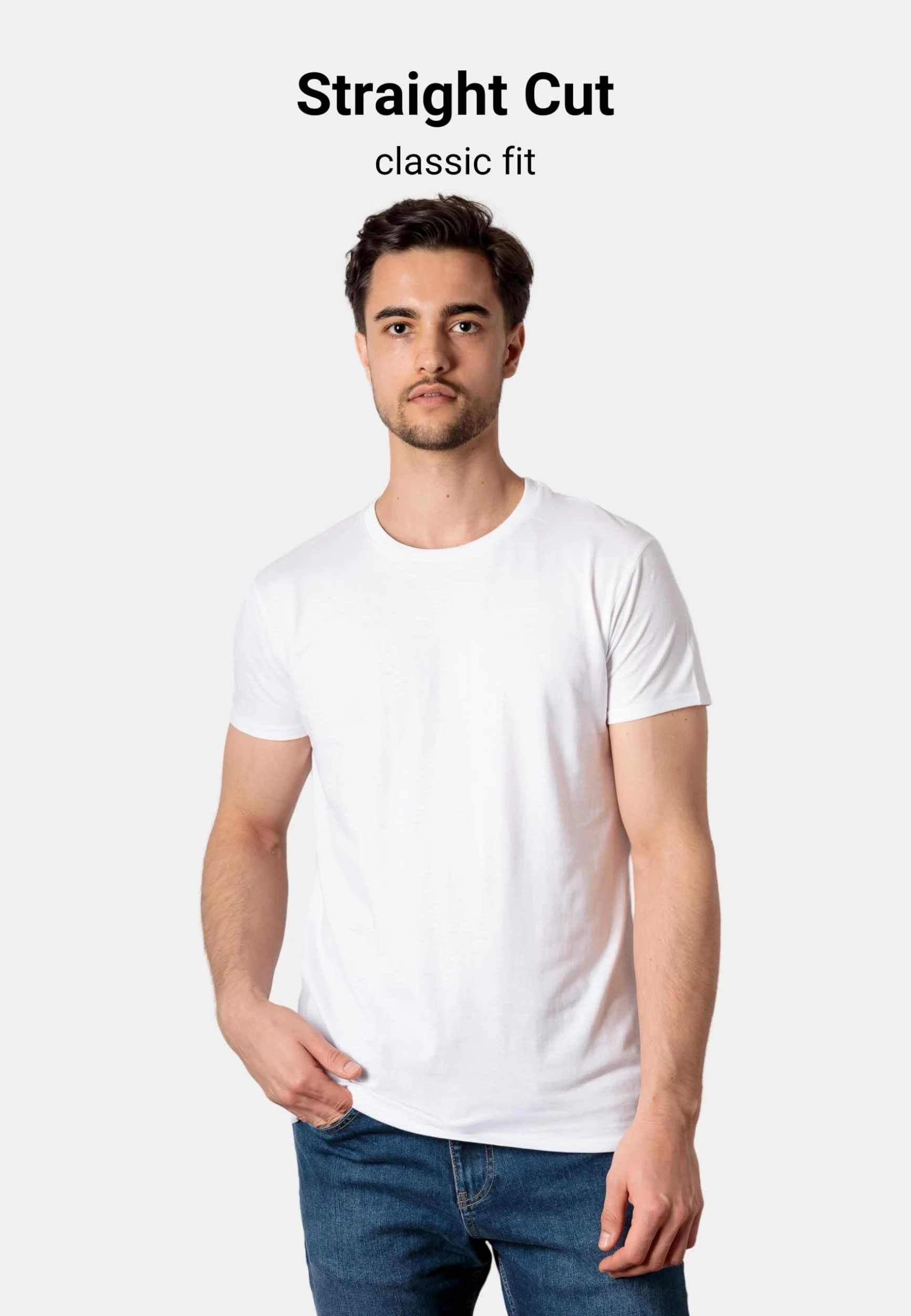 Camiseta para hombre Soft Touch de 100% algodón orgánico (talla S-3XL), muy ligera y suave, cuello redondo