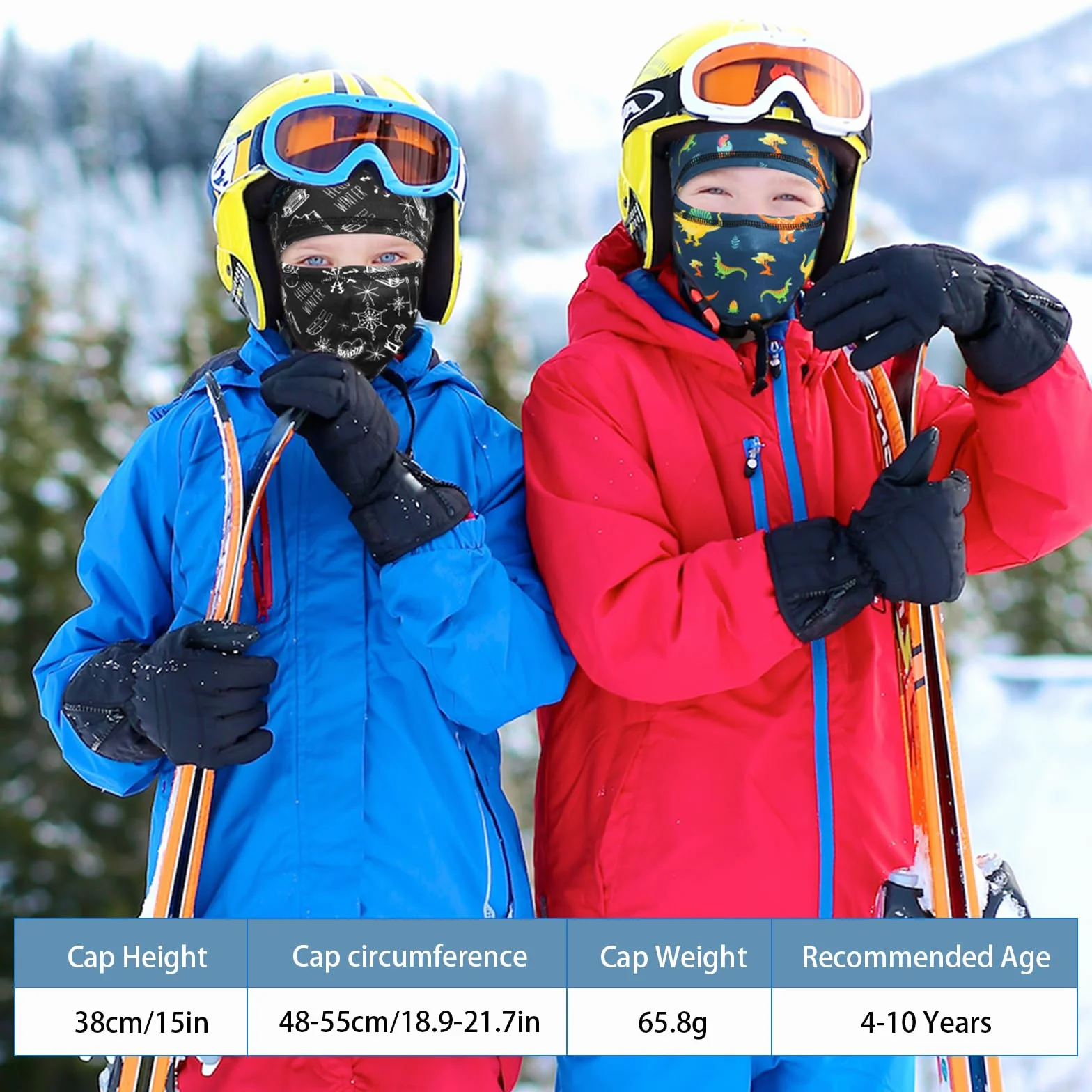 TAGVO Pasamontañas Térmico Invierno Niños 4-12 Años Cortavientos Máscara Esquí Ciclismo Gorro Forro Polar