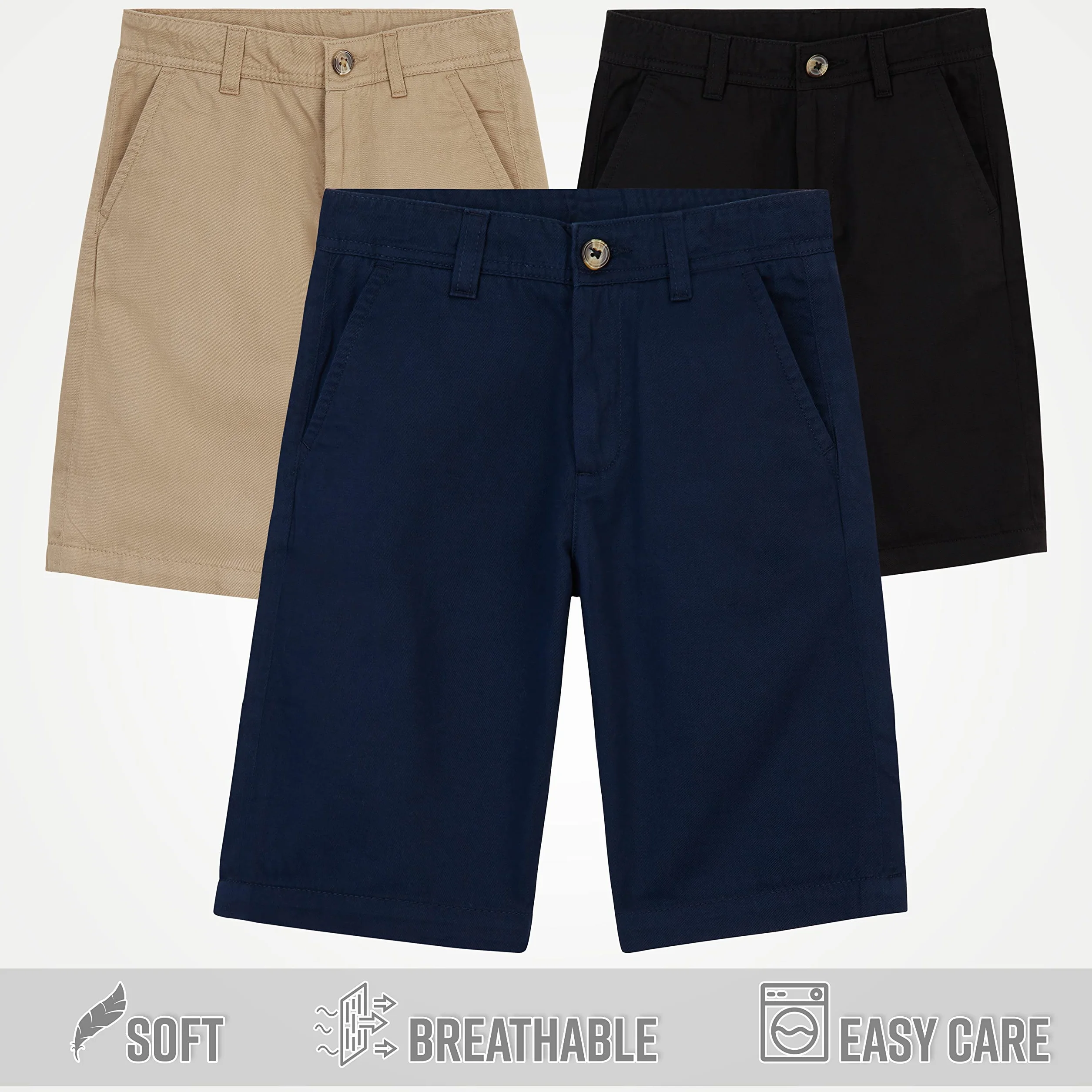 Citycomfort Pantalón Corto Chino de Algodón con Bolsillo para Niño