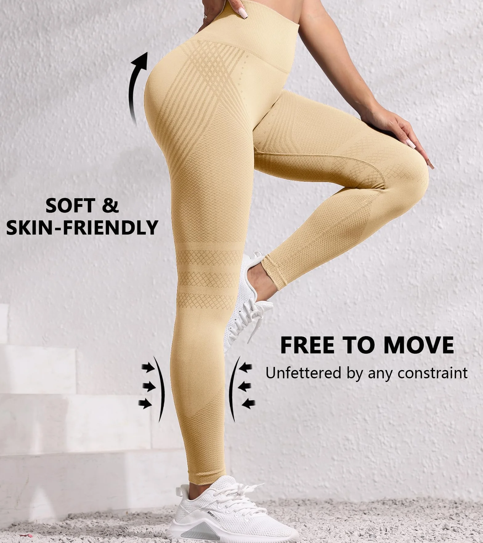 Scrunch Butt Leggings para Mujer Deportivos Cintura Alta Anticelulíticos Pantalones Largos Compresión Moldeadores Levantar el Trasero Pantalones Yoga Gym Correr Leggings Elásticos sin Costuras
