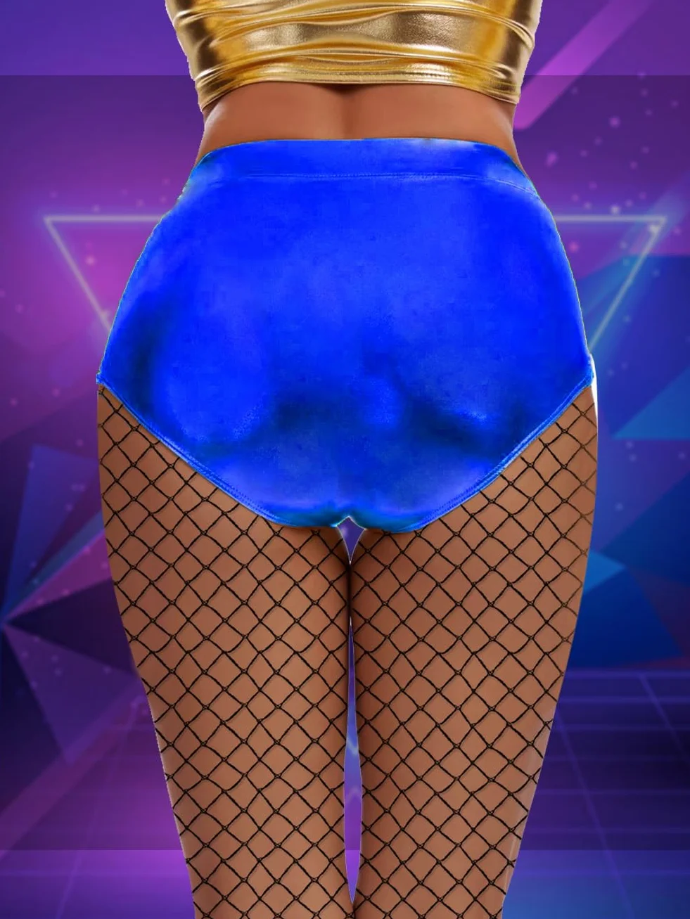 Pantalones cortos metálicos brillantes para mujer de baile