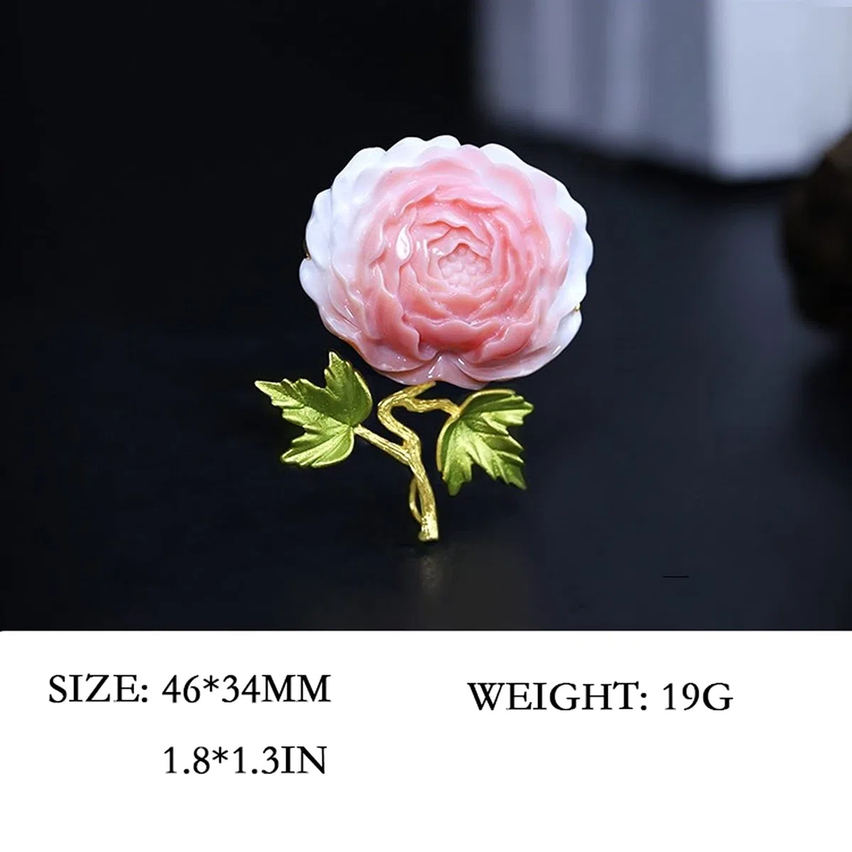 Broche de solapa Peony Broche abrigo Suéter Cardigan Pin Mujer Temperamento Temperamento Ropa Decoración Broche - for Damas Cumpleaños Boda Boda Joyería de fiesta Corsage Accesorio para disfraz de muj