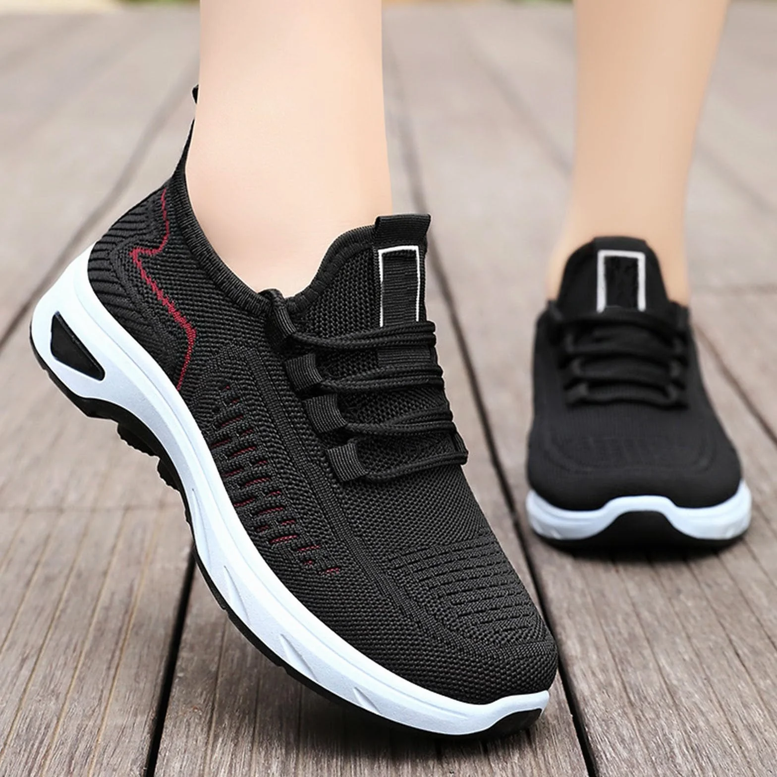 Zapatillas Deportivas Para Mujer Ligeros Clasico Moda Sneakers Slip on Antideslizante Pretty Zapatos Deportivos Sin Cordones Casual Transpirables Calzado Malla Barefoot Entretiempo Para Correr Running