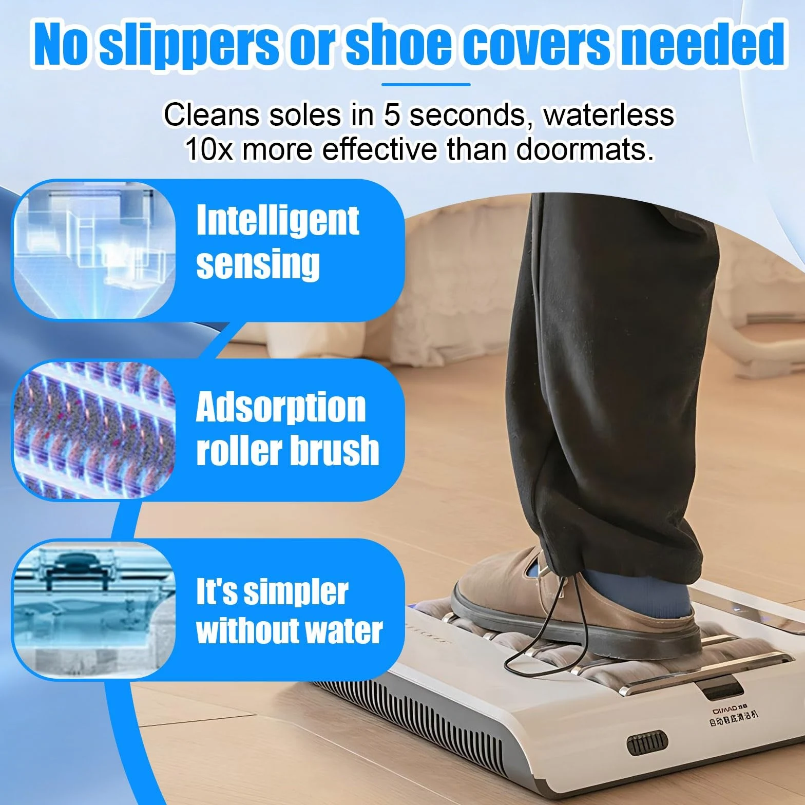 Limpiador automático de zapatos, lavadora eléctrica de zapatos con succión de 1000 pa, máquina de limpieza de zapatos recargable sin agua para uso en casa y oficina