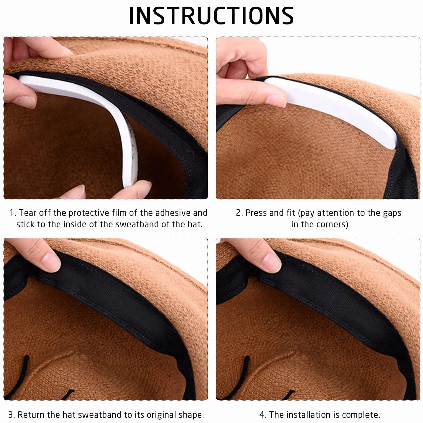 30 Cintas Para El TamañO Del Sombrero, Reductor Del TamañO Del Sombrero, Autoadhesivas En El Interior De Las Correas Del Sombrero, Para Ajustar La Cincha Del ArnéS, Unisex