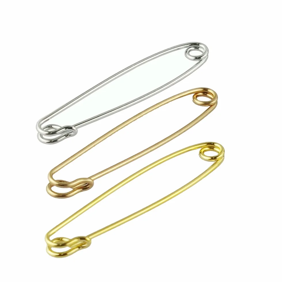 Pasadores de cuello grandes de 2.5 pulgadas para hombre, estilo pin de seguridad, barra de collar con bolsa de regalo