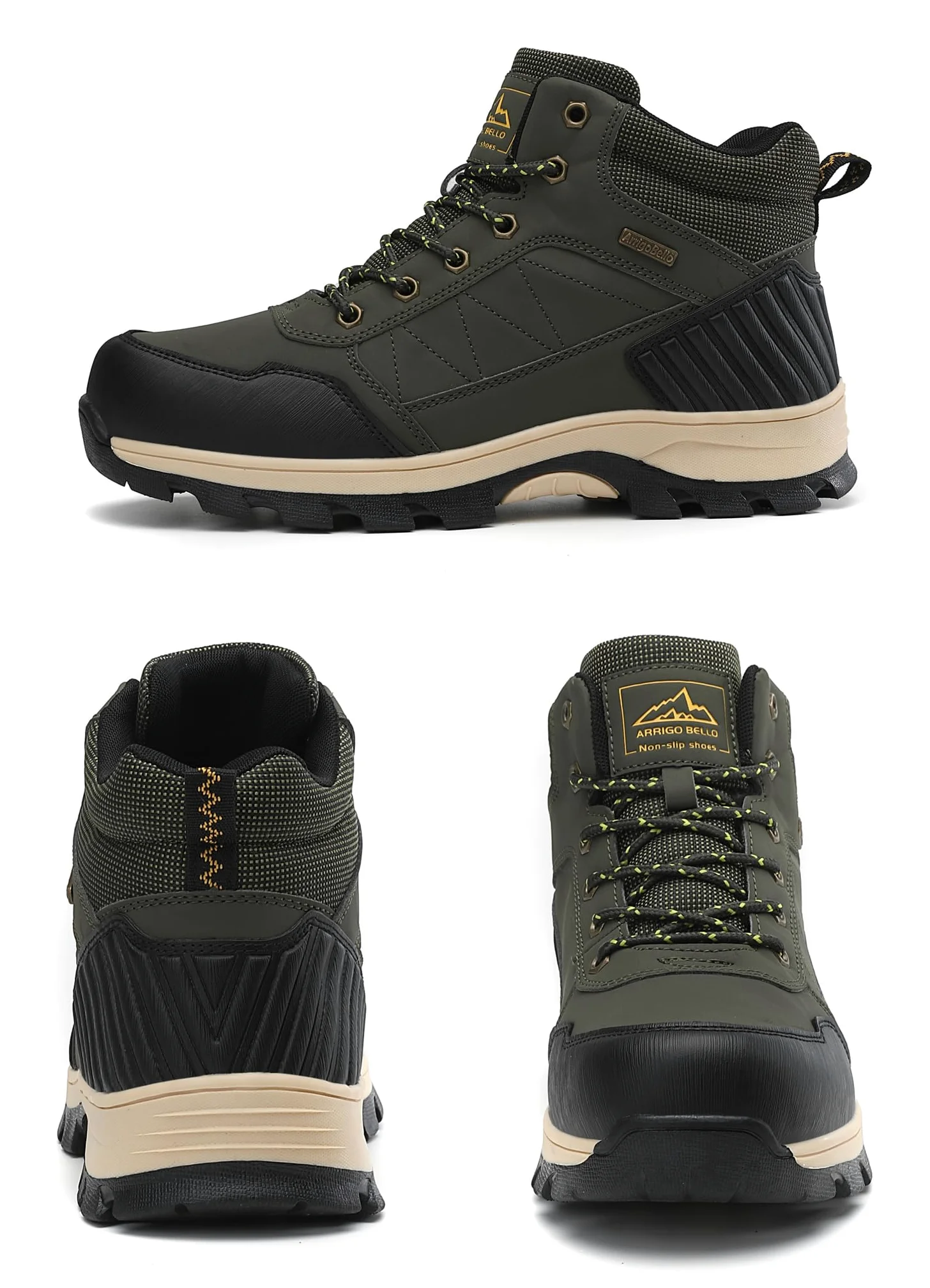 ARRIGO BELLO Botas Hombre Invierno Botines Montaña Cálido Antideslizante Trekking Nieve Zapatos Talla 41-46