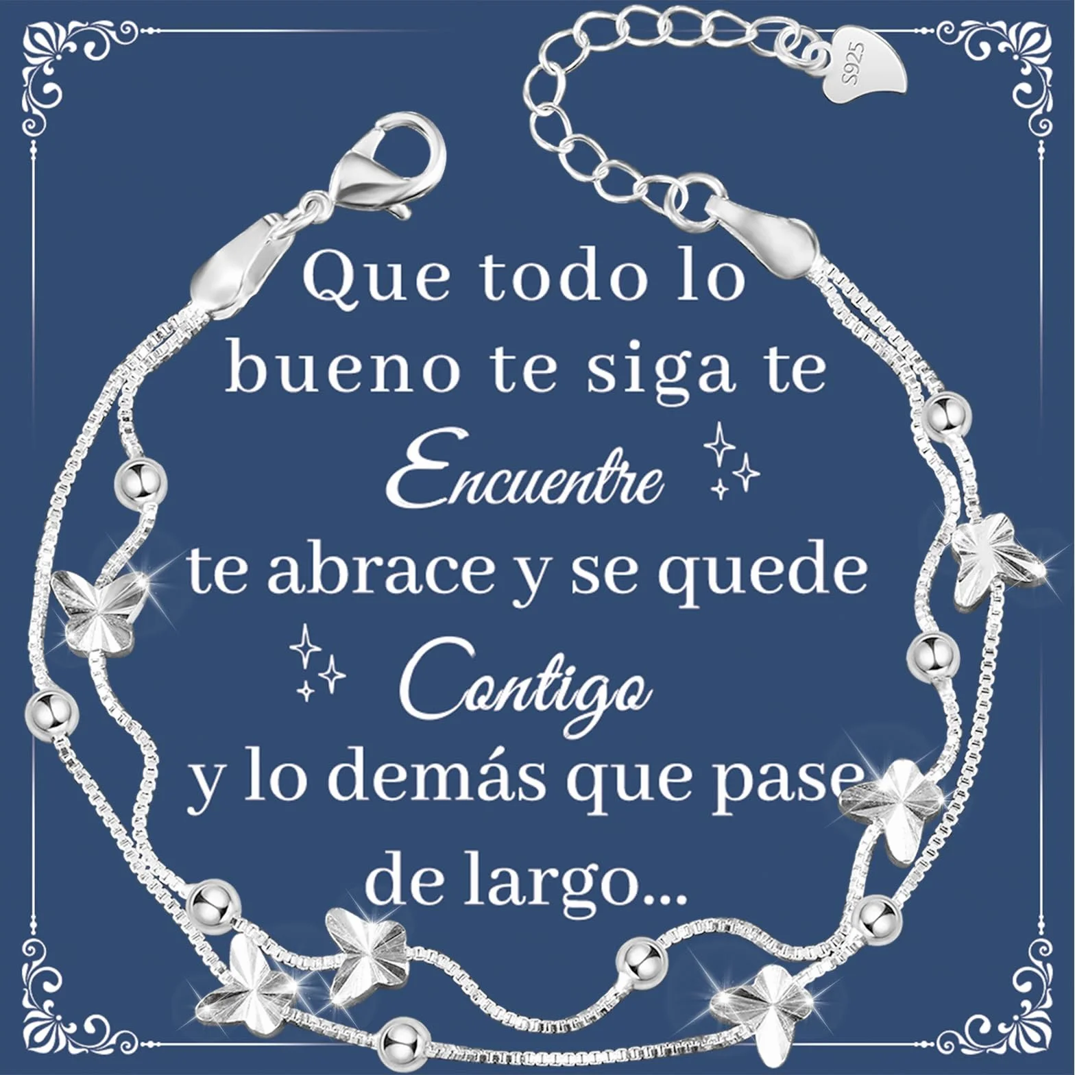 YELUWA Pulsera Plata Mujer Regalo Originales para Mujer Madre Cumpleaños Amiga Navidad