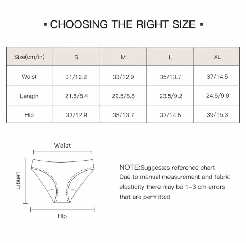 Braguitas de Algodón para Mujer Cómodas para El Período para Adolescentes para Flujo Abundante Absorbentes Ropa Interior deportiva Paquete de 5 Paquete Múltiple Talla M