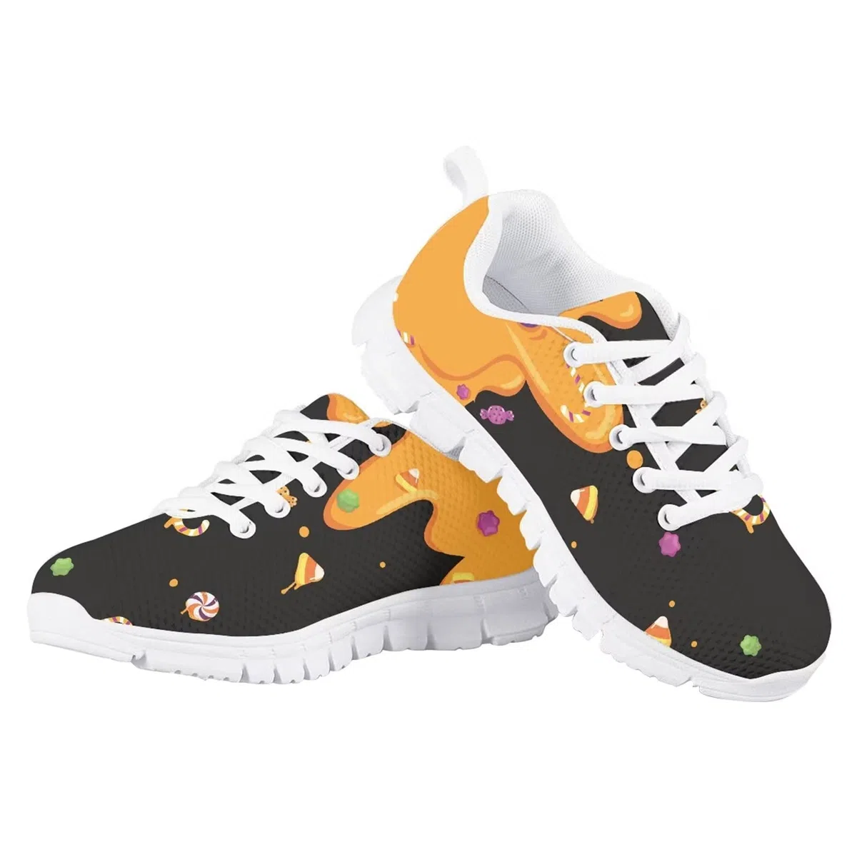 Zapatillas deportivas de gimnasio para niñas, zapatillas de correr para caminar, zapatos de malla con cordones, zapatos blancos ligeros y transpirables, candy, 36 EU