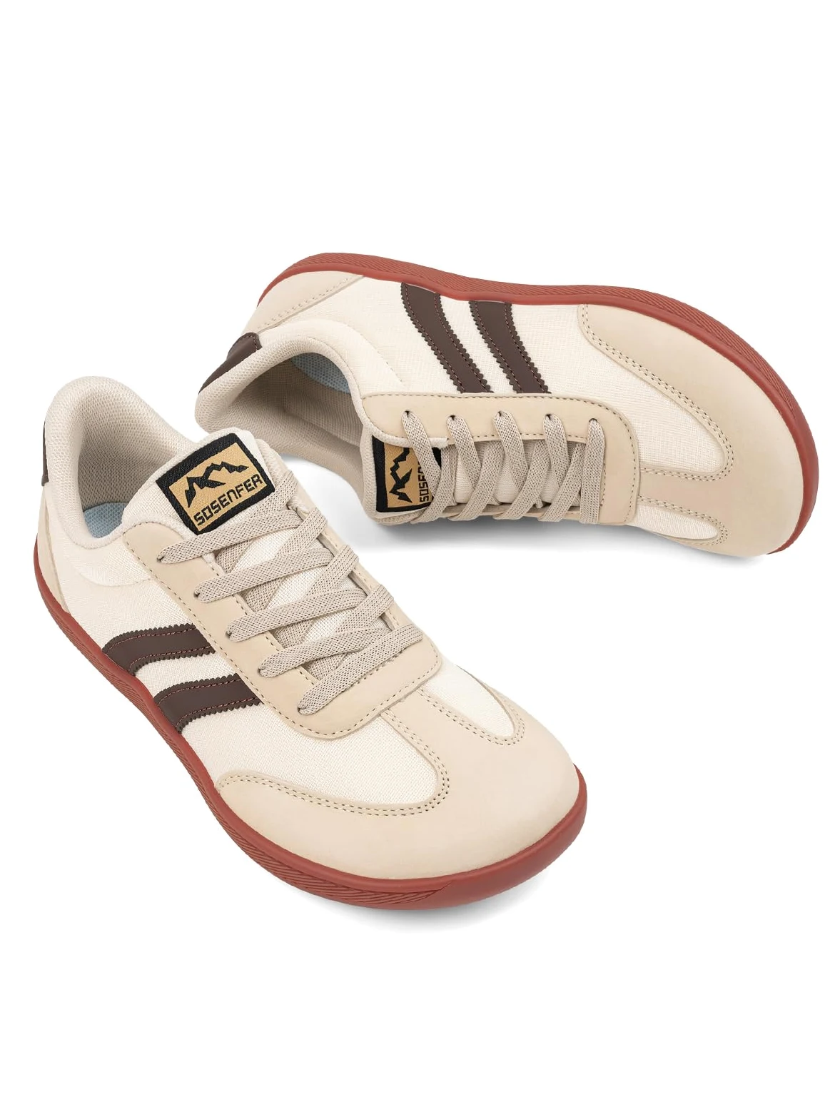 Sosenfer Zapatos descalzos para hombre y mujer, con puntera ancha, retro | Material exterior transpirable, ligero y flexible, suela antideslizante, cómodas zapatillas retro para uso diario y ocio