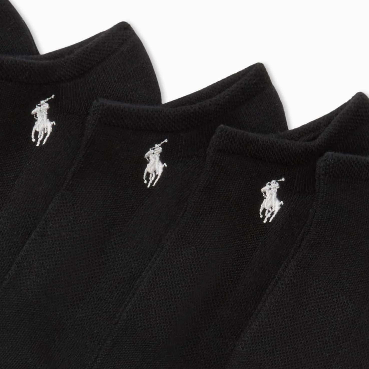 Polo Ralph Lauren Calcetines de algodón de corte bajo para mujer, paquete de 6 pares, malla transpirable y amortiguación deportiva, Negro -, 4-10