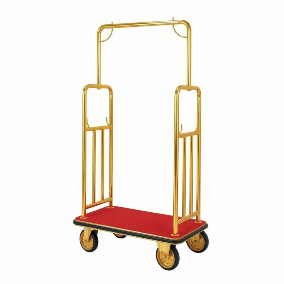 Carro Portaequipajes de Hotel Carrito Maletero Carro de Equipaje Carrito de Botones con Estructura Vertical para Manejo Cómodo y Seguro Adecuado para