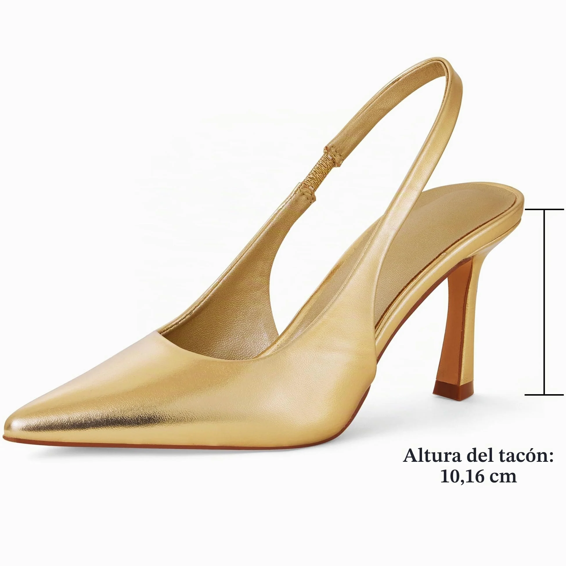 Zhabtuc Zapatos de mujer elegantes, zapatos de tacón para mujer, Slingback mujer, tacones altos en punta, estilo clásico, sandalias de moda, fáciles de llevar, estilo clásico, EU 36-42