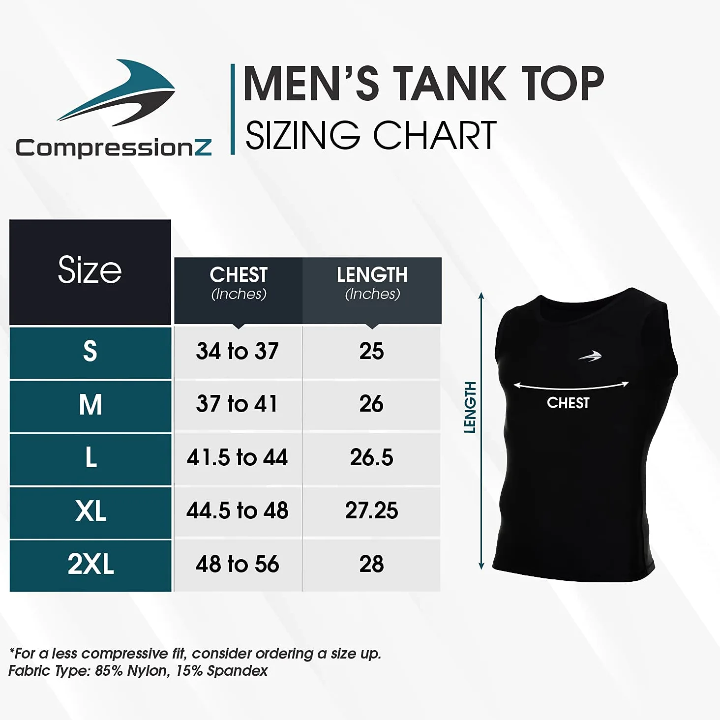CompressionZ Camisa de compresión sin mangas para hombre - Base Layer White, XL