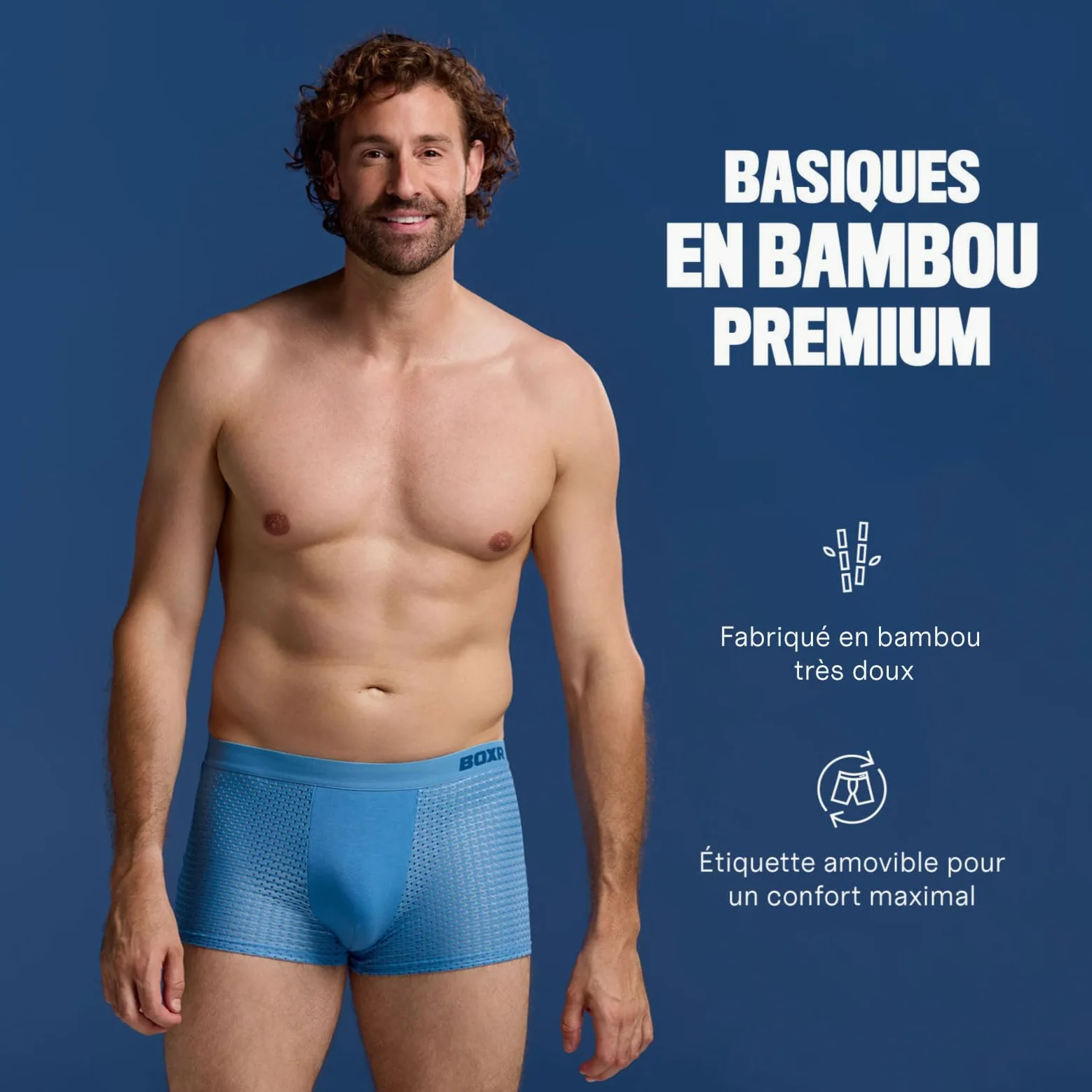 BOXR - Calzoncillos tipo bóxer de bambú para hombre, paquete de 4 unidades, transpirables y ultrasuaves, respetuosos con la piel y elásticos, ajuste perfecto, ropa interior para hombre, perfectos para