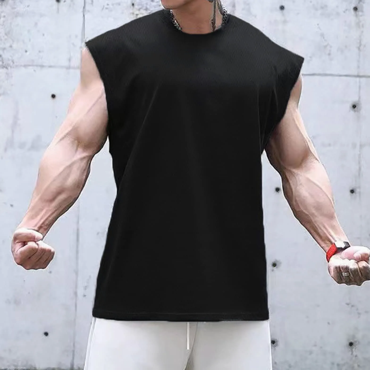 Ropa De Yoga Ropa De Deporte Ropa Deportiva Chándales Deportivo Ropa De Gimnasio De Malla Lisa Para Hombre, Camiseta Sin Mangas Con Tirantes De Culturismo, Camiseta Sin Mangas De Secado Rápido, Chalec