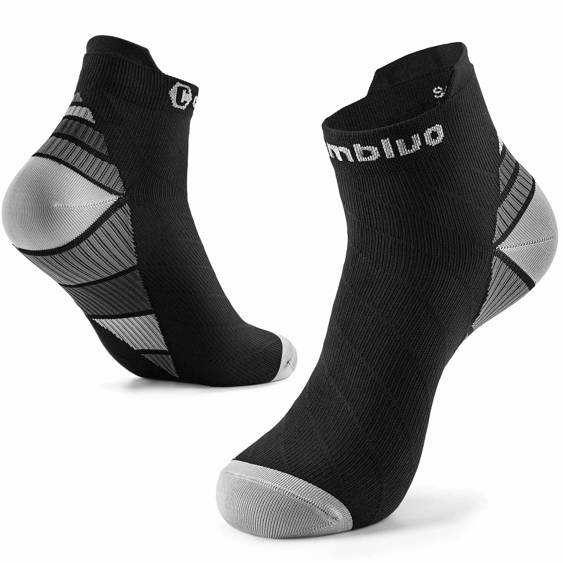 CAMBIVO Calcetines de Compresión Cortos 2 Pares 20-30 mmHg Antiampollas Running Hombre Mujer