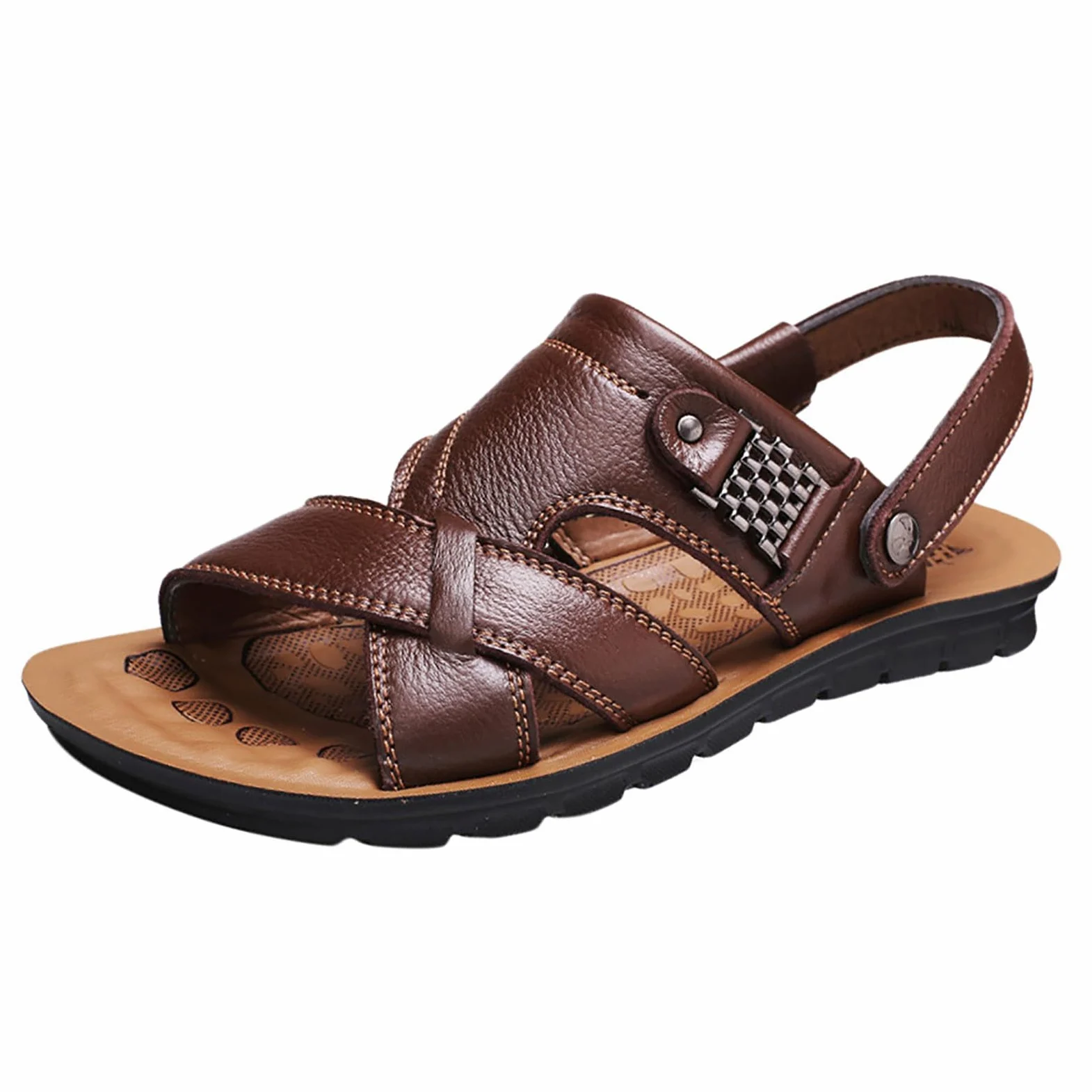 Sandalias Playa Hombre Suela de Goma Malla Transpirable con Bandas Ajustables Senderismo Casual Chanclas Piscina Zapas Calzado Sandalia Durable Flexible para Deporte