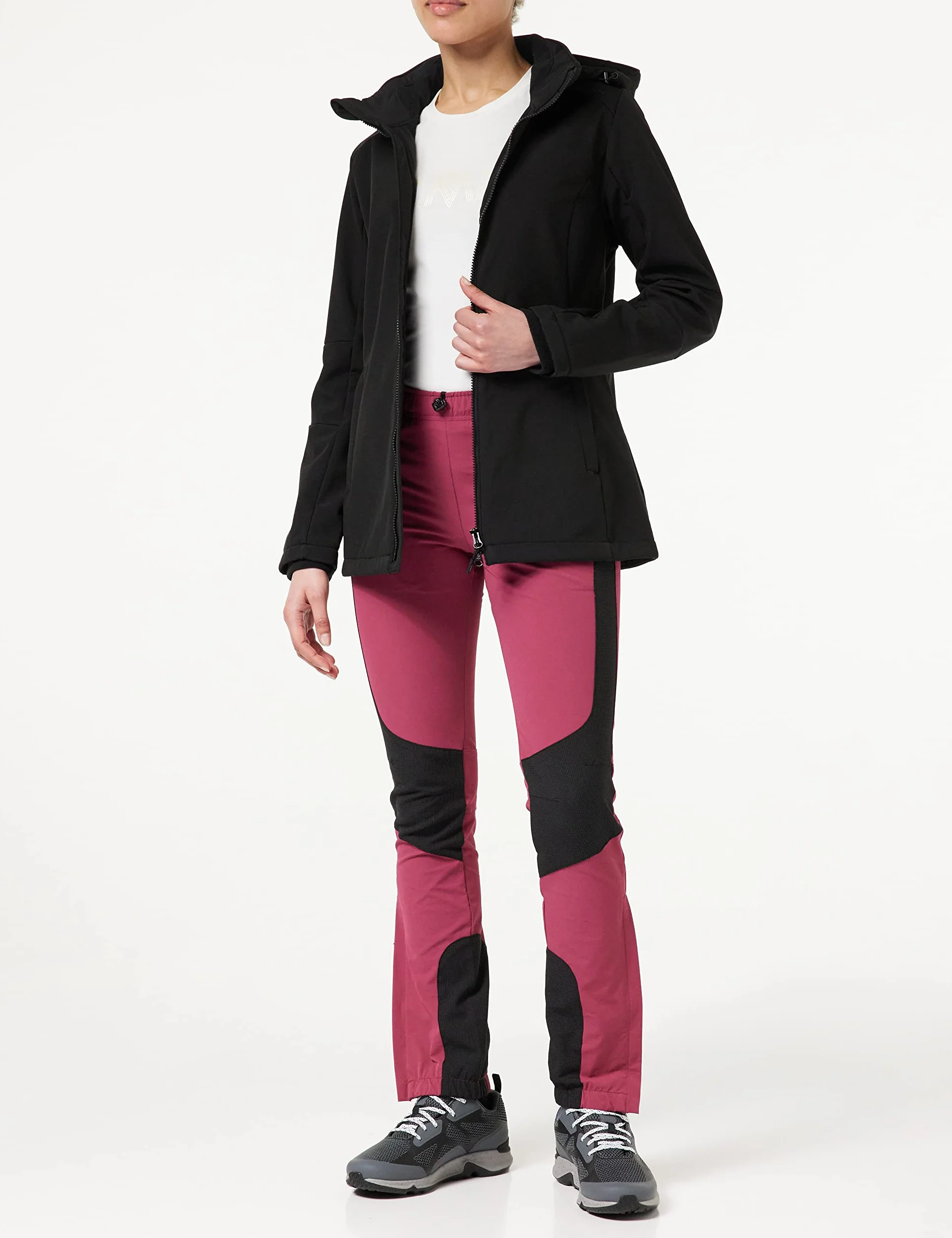 CMP Chaqueta Softshell de Mujer con Capucha Desmontable