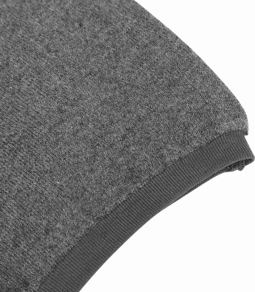 ProLeo Calentador de riñones de cachemira suave para invierno, cintura elástica, color gris