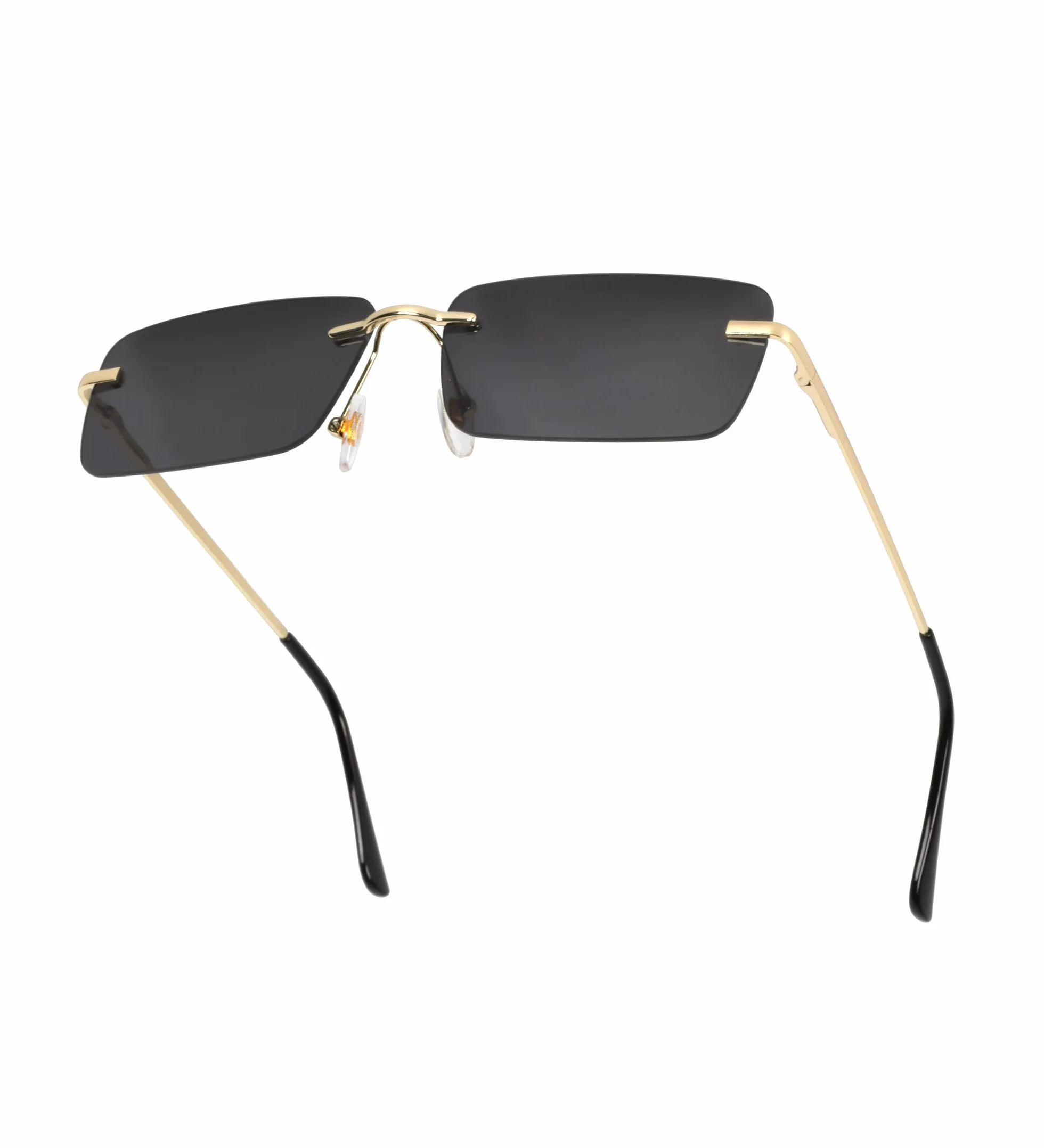 Gafas de Sol Sin Montura Rectangulares Vintage UV400 para Mujer Hombre