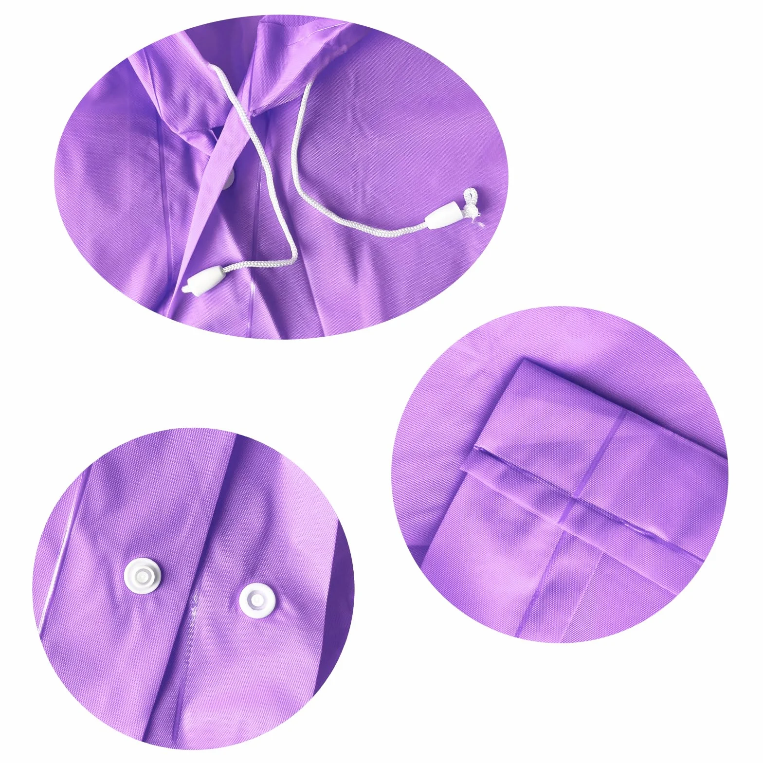 2 Piezas Infantiles Impermeable Chubasquero, Poncho Lluvia con Capucha, EVA Ponchos Lluvia Niños, Reutilizable, para Ciclismo Aire Libre, Camping, Viajes y Pesca (Púrpura)