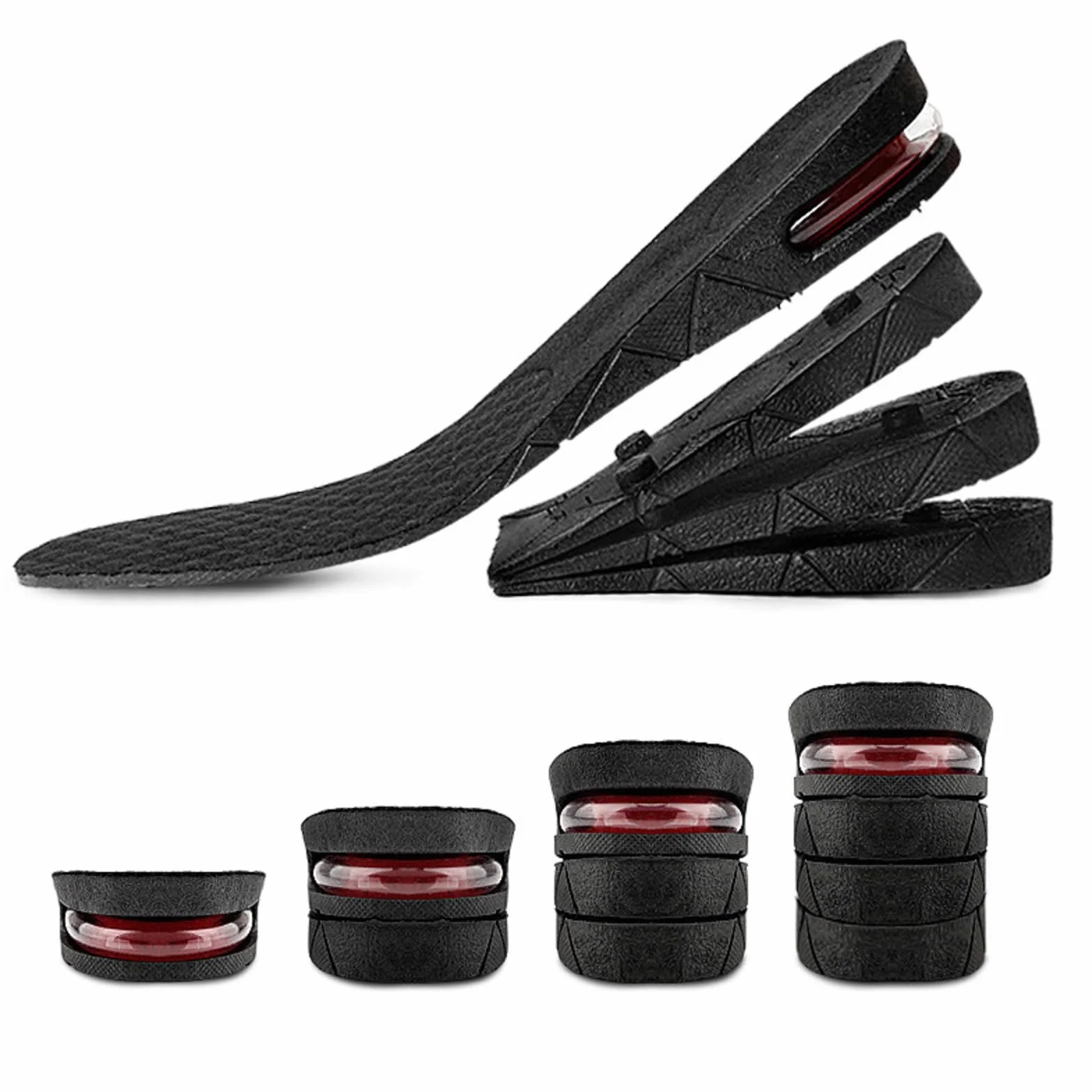 Plantillas Altura Hombre Mujer 3-7.5cm Alzas Zapatos Cojín Aire Talón Ajustable