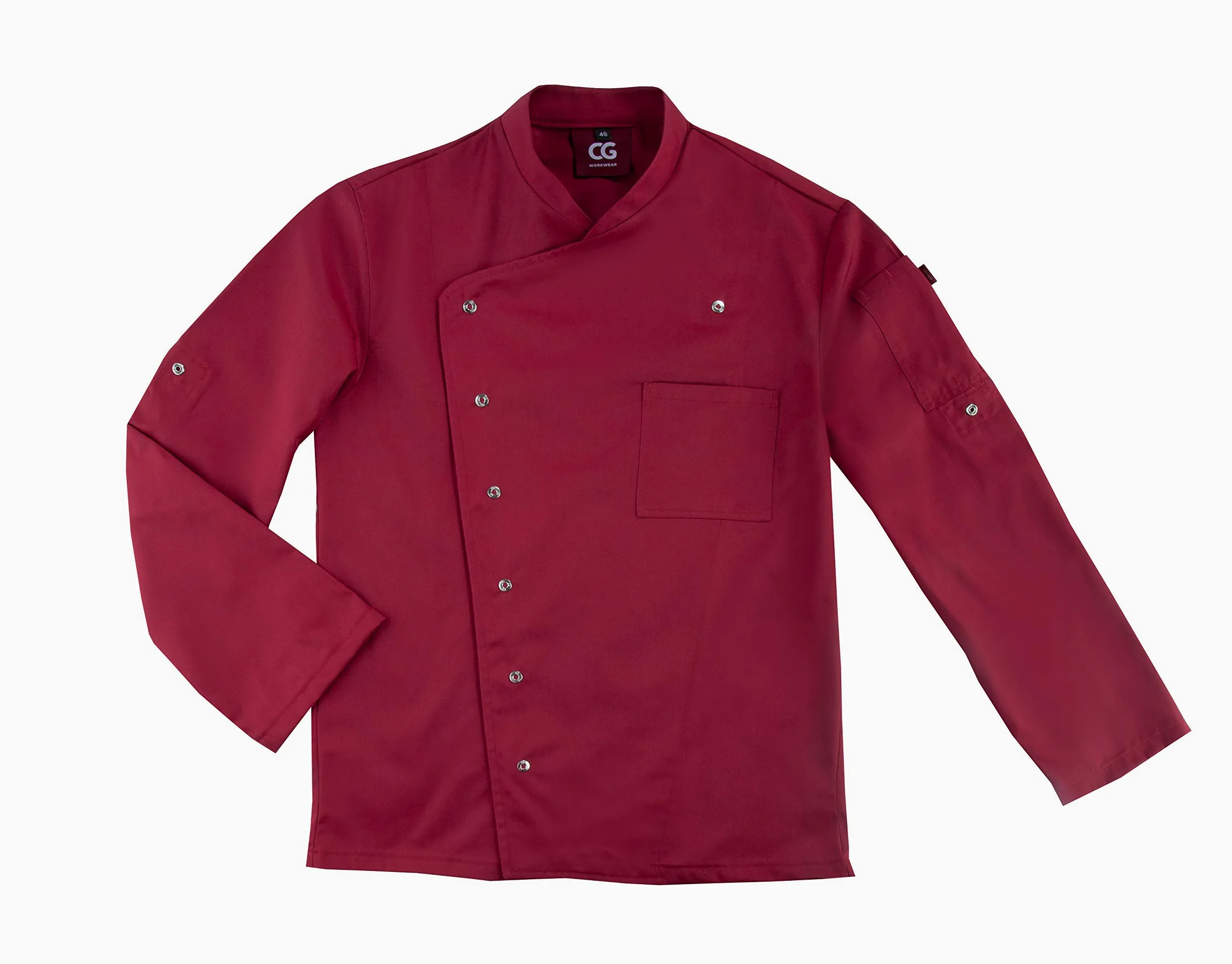 Chaqueta de cocinero Turin Man Classic, chaqueta de chef, para hombre, color cereza, talla 60, cereza, 60